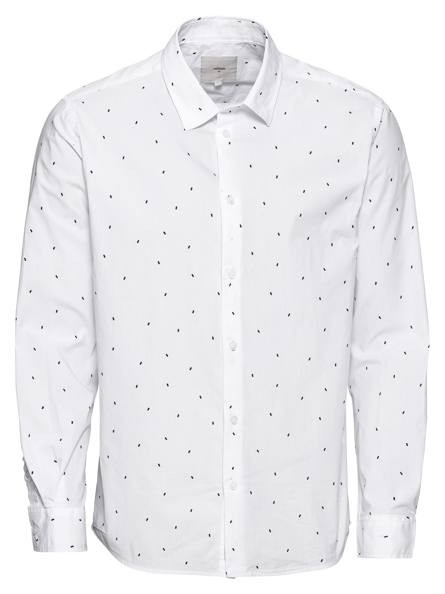 Minimum Heren Overhemd Topper Zwart Wit minimum kopen in de aanbieding