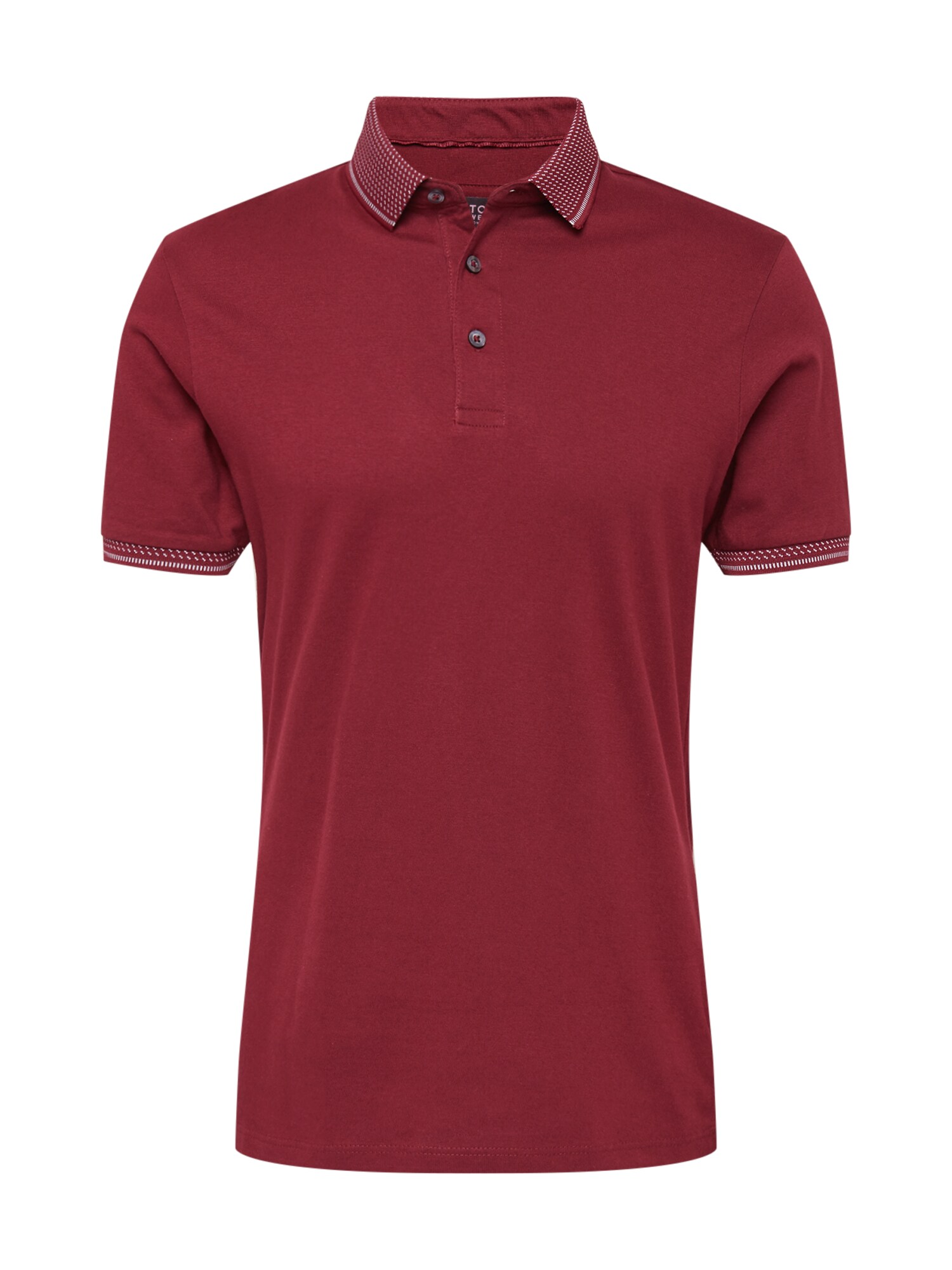 BURTON MENSWEAR LONDON Marškinėliai  balta / burgundiško vyno spalva