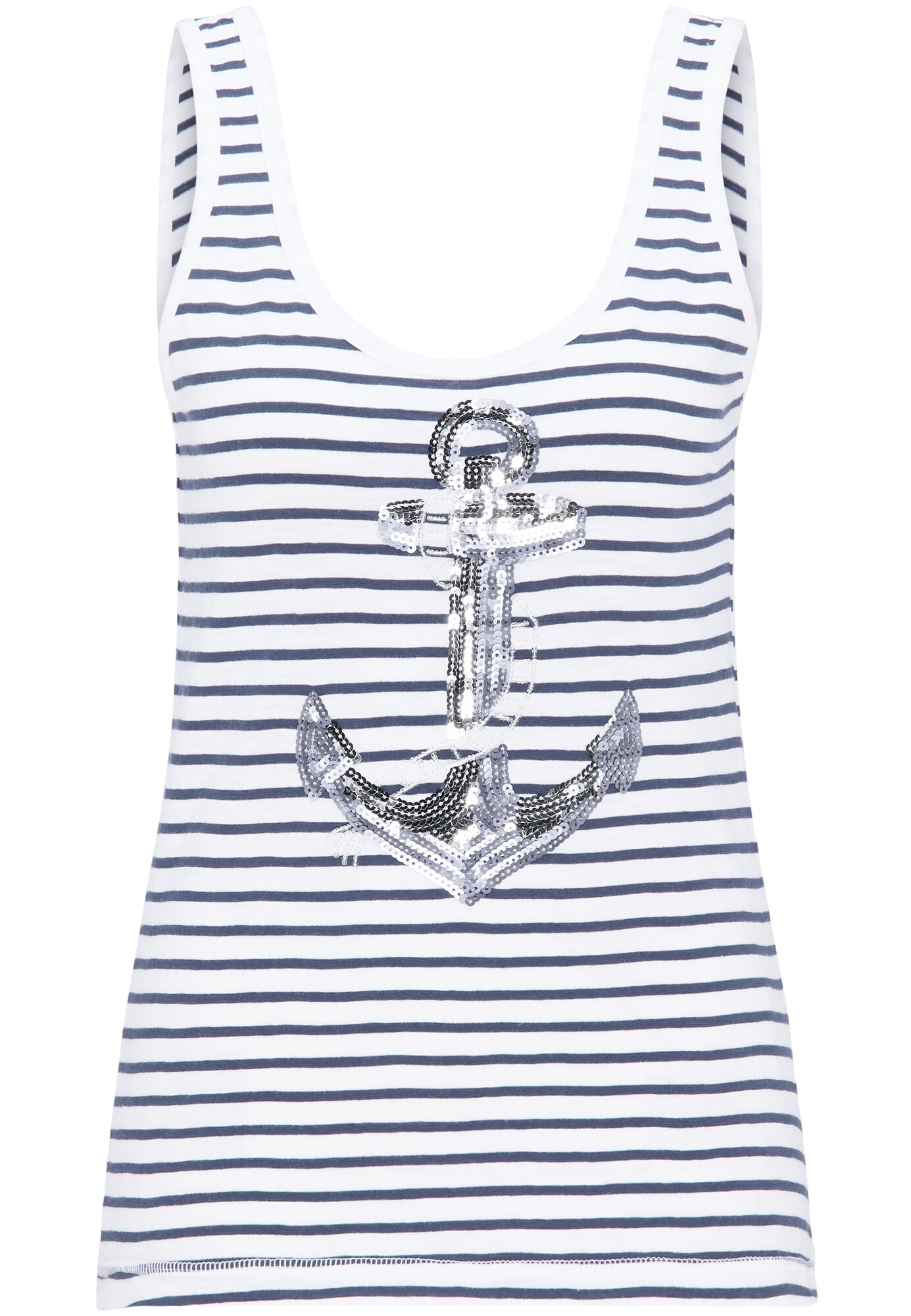 Dreimaster Dames Top Kobaltblauw Wit dreimaster kopen in de aanbieding