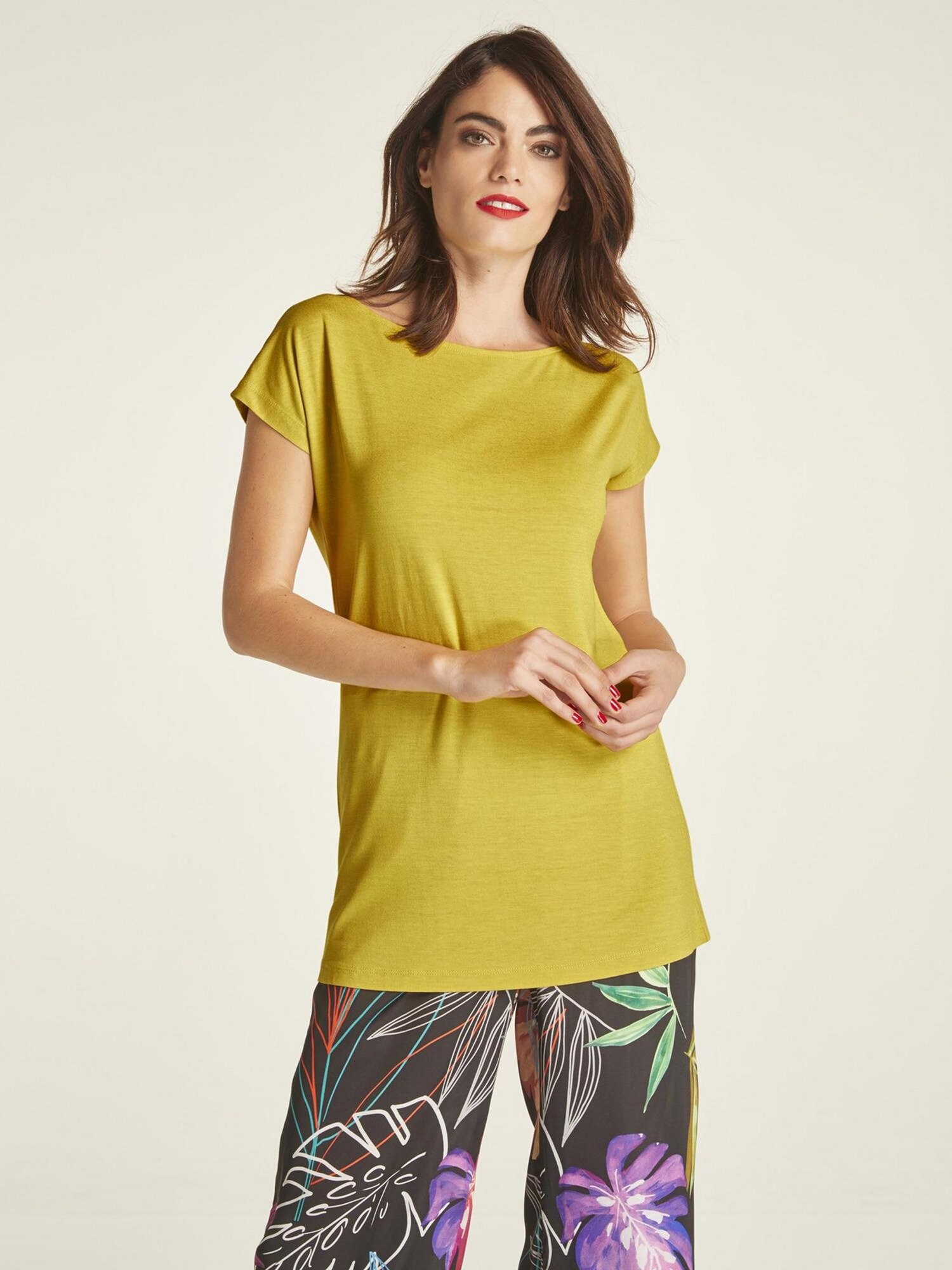 Heine Dames Shirt Goudgeel heine kopen in de aanbieding