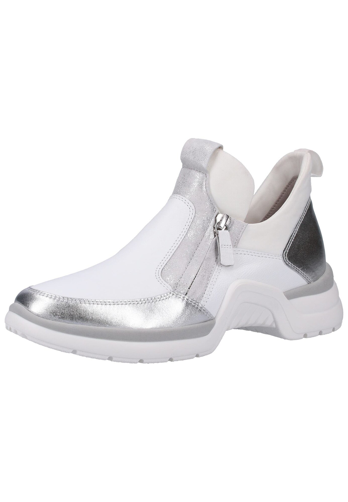 Gabor Dames Sneakers Hoog Zilver Wit gabor kopen in de aanbieding