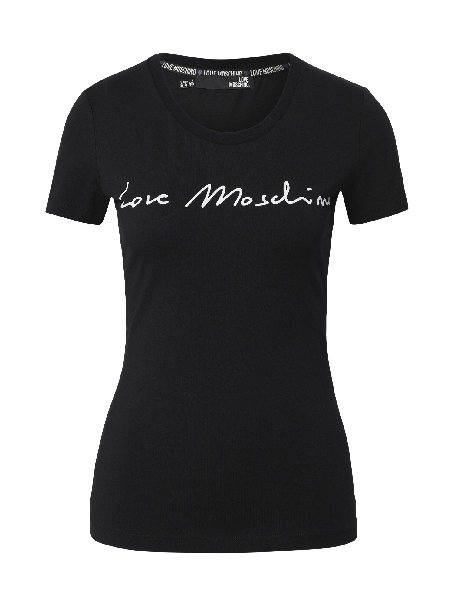 Love Moschino Marškinėliai  juoda / balta