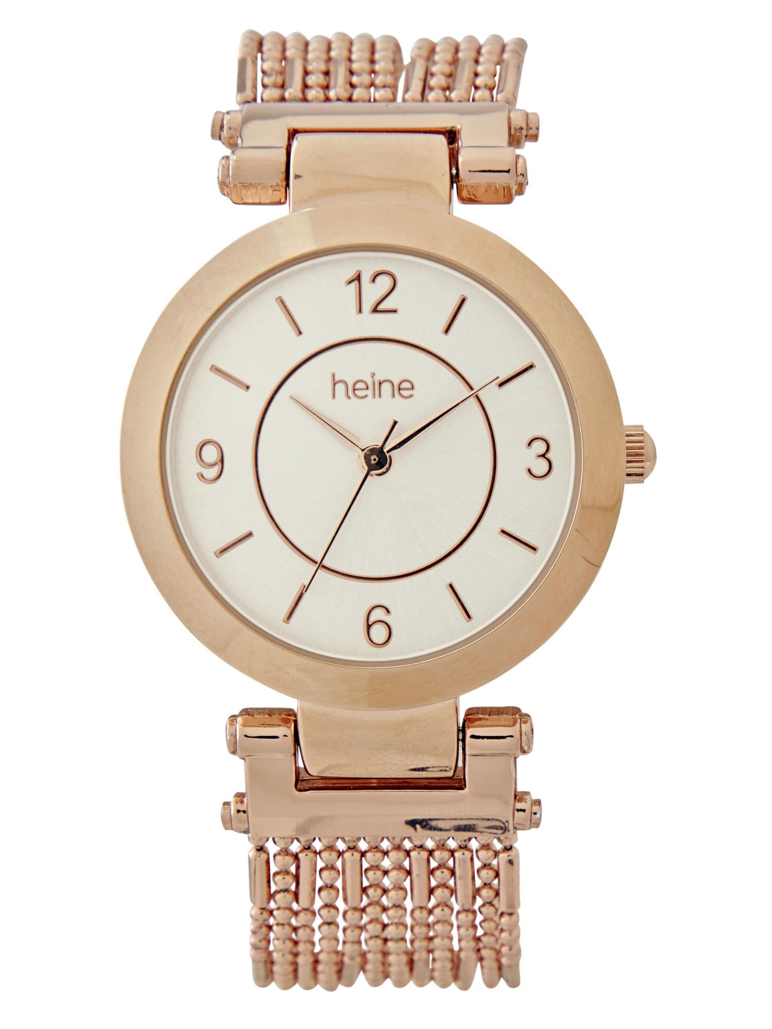 heine Analoginis (įprastinio dizaino) laikrodis  rožinio aukso spalva / balta