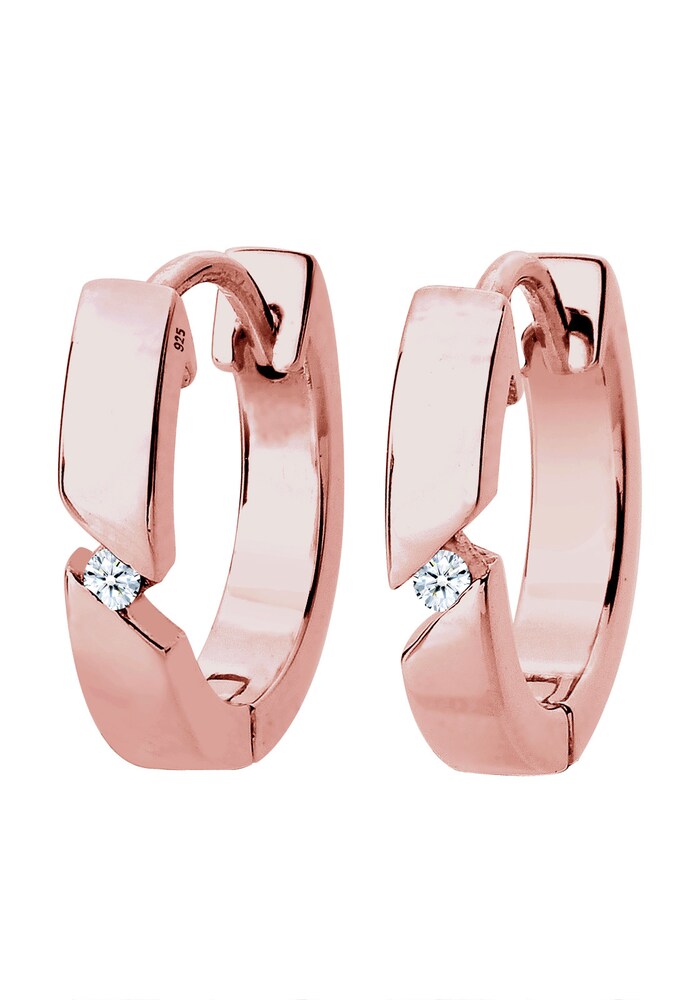 Elli DIAMONDS Ohrringe 'Funkelnd' Damen Größe One Size rosegold / transparent