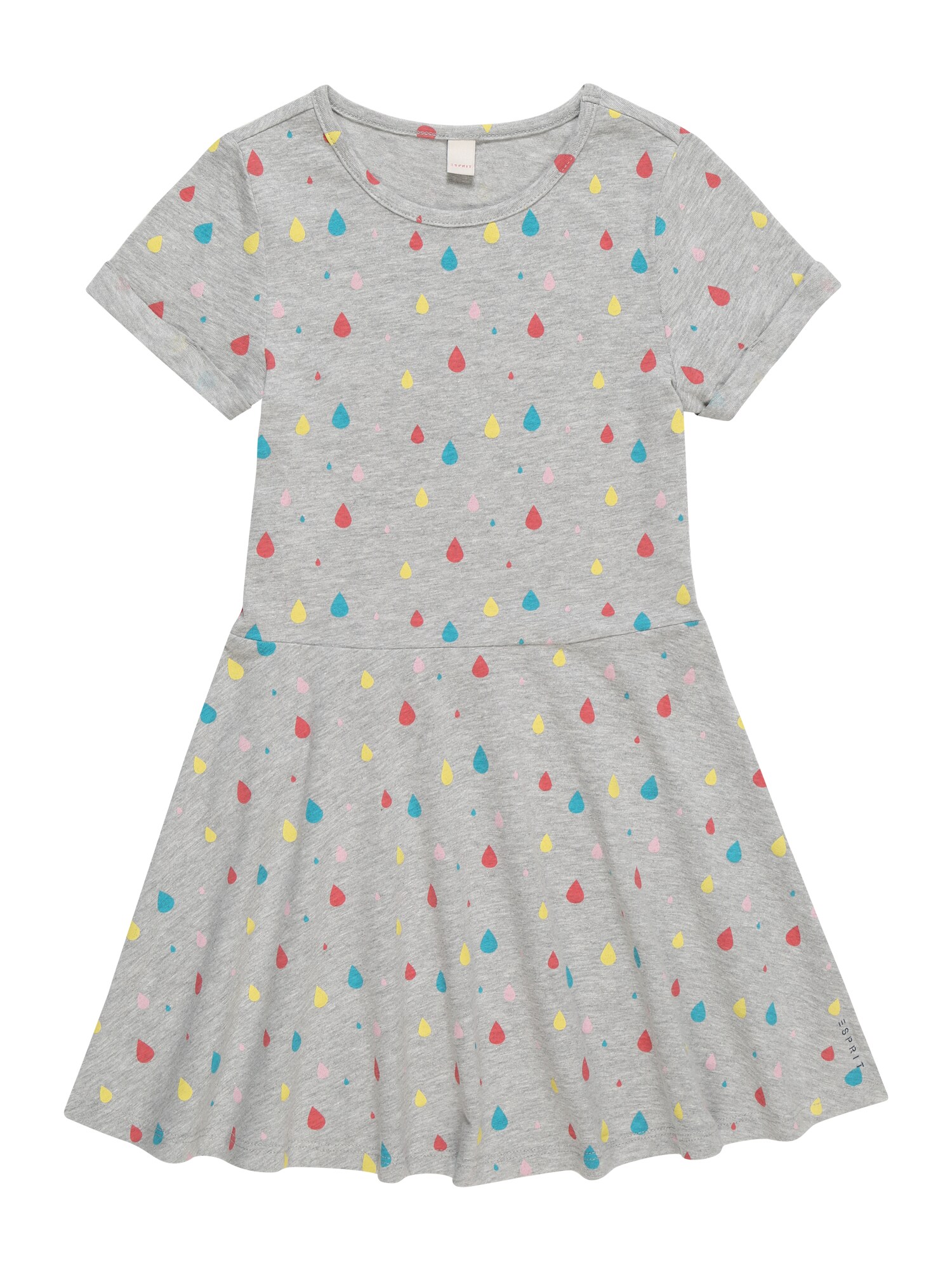Esprit Meisjes Jurk Grijs Gemeleerd Gemengde Kleuren esprit kopen in de aanbieding