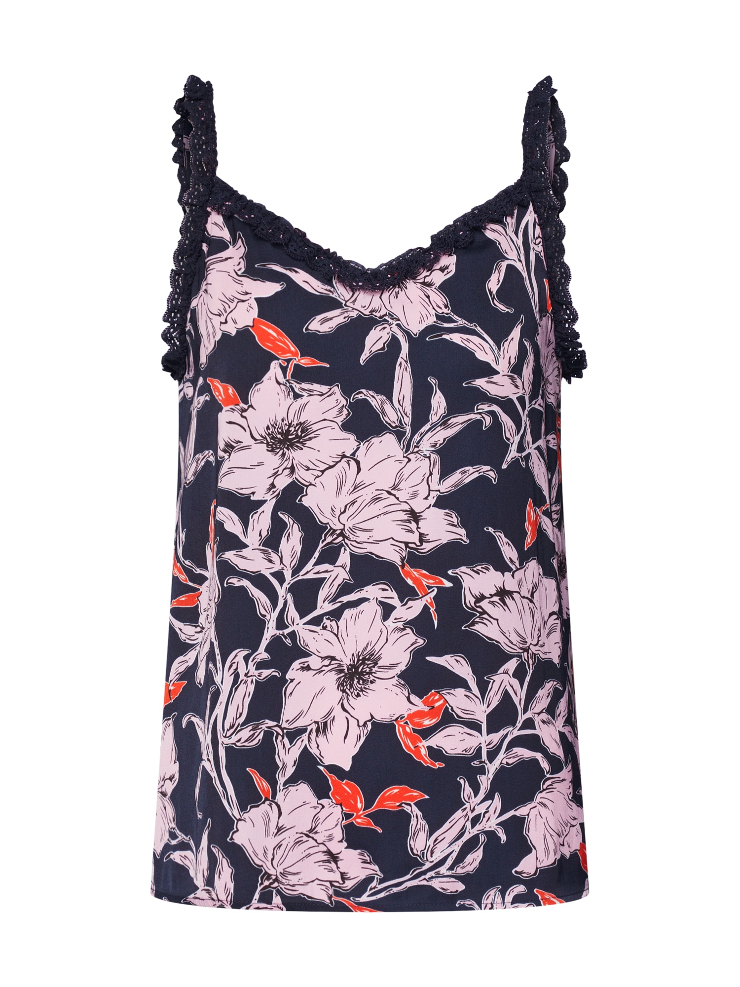 Jacqueline De Yong Dames Top Donkerblauw Oudroze jacqueline de yong kopen in de aanbieding