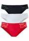 Nincs kiválasztva, PETITE FLEUR, Slip, piros, fekete & fehér (Elfogyott)