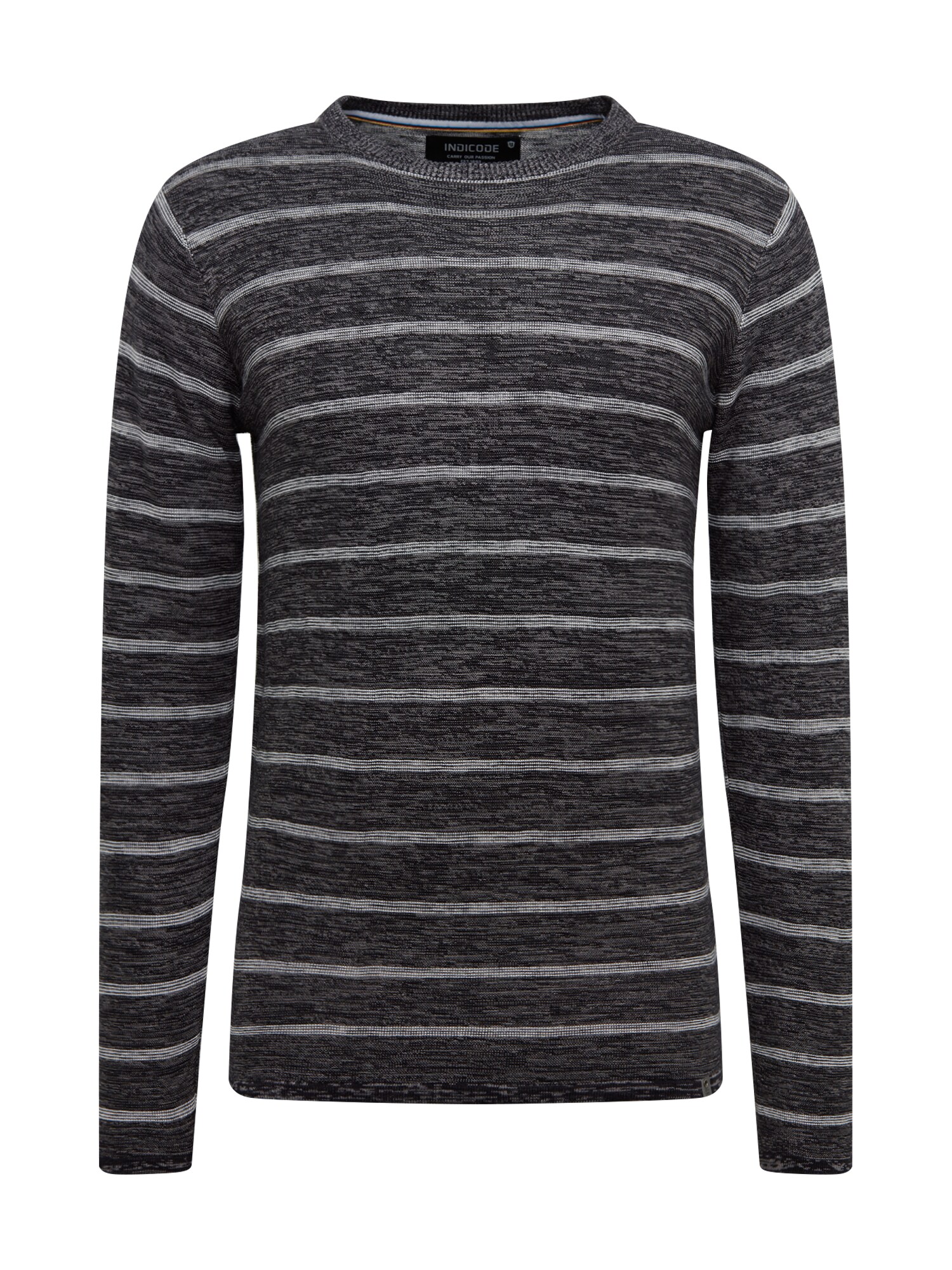 INDICODE JEANS Megztinis 'Luscombe'  pilka / balta