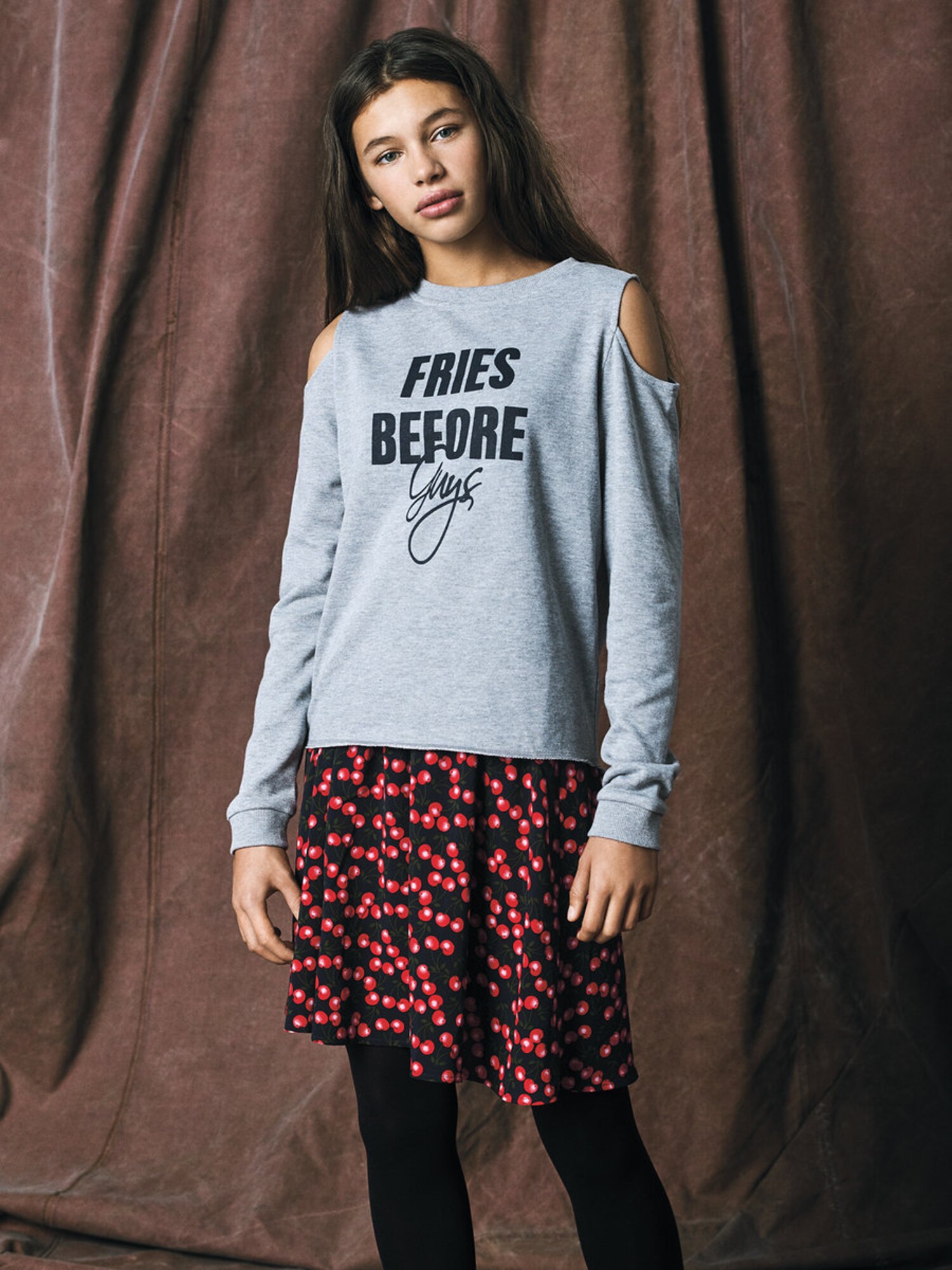 Name It Meisjes Sweatshirt Grijs name it kopen in de aanbieding