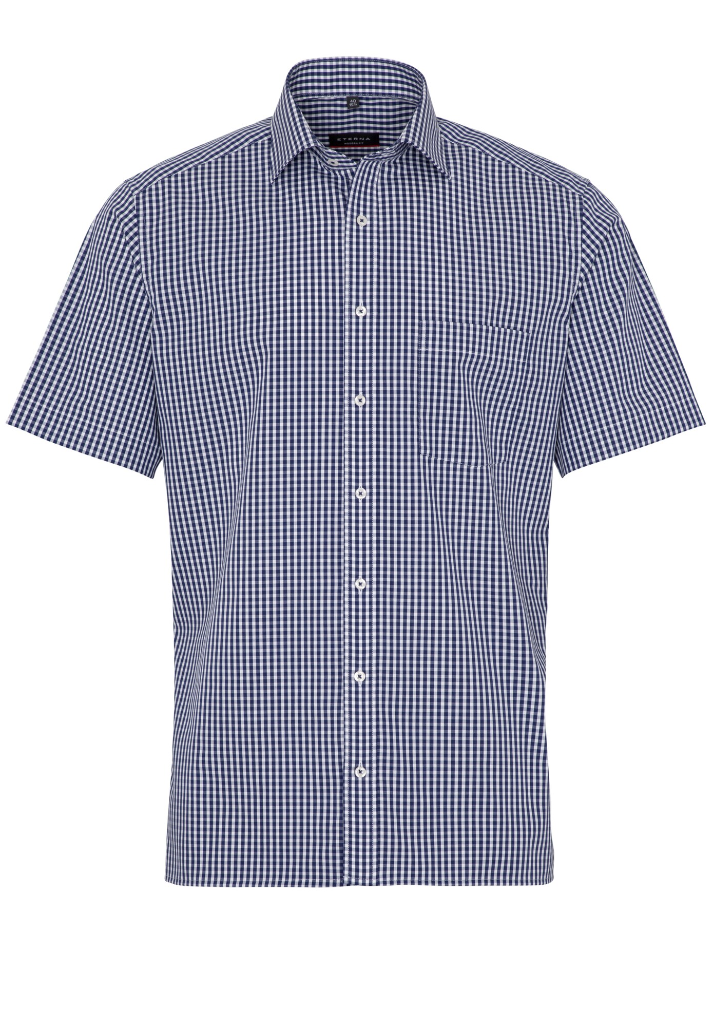 Eterna Heren Zakelijk Overhemd Marine Wit eterna kopen in de aanbieding