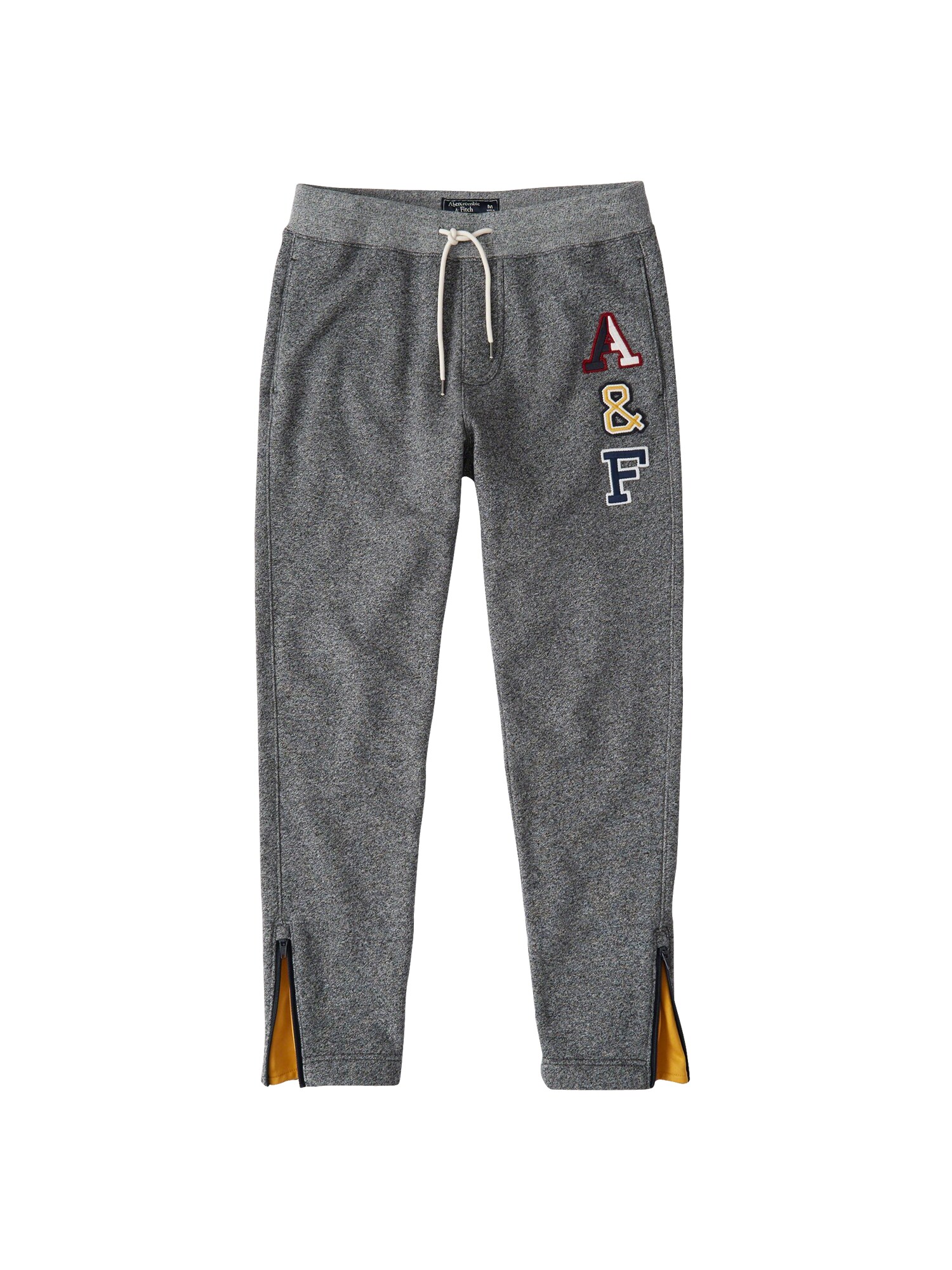 Abercrombie Fitch Heren Broek Core Logo Heavyweight Taper Donkergrijs abercrombie fitch kopen in de aanbieding