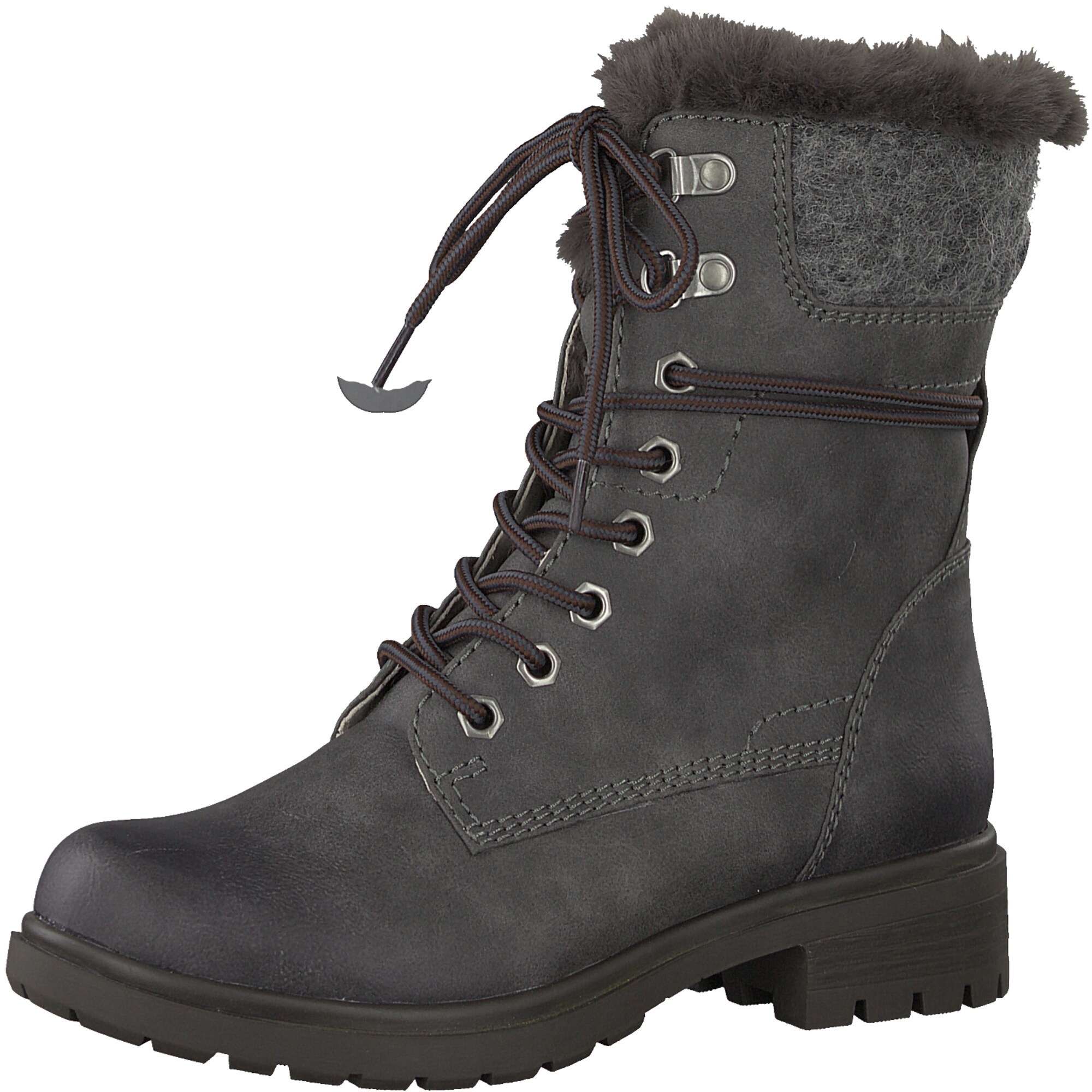 Tamaris Dames Veterlaarzen Grafiet tamaris kopen in de aanbieding