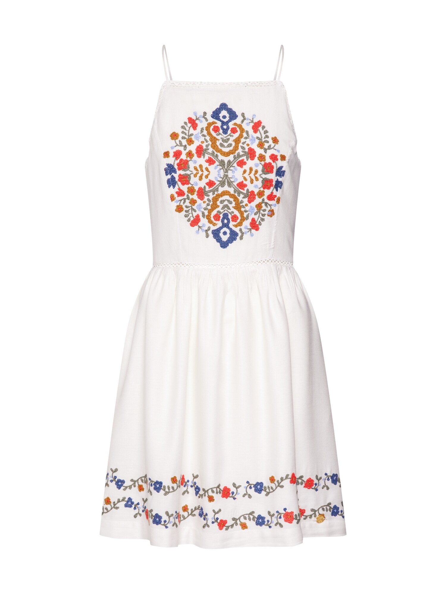 Superdry Dames Zomerjurk Katalina Apron Dress Gemengde Kleuren Wit superdry kopen in de aanbieding