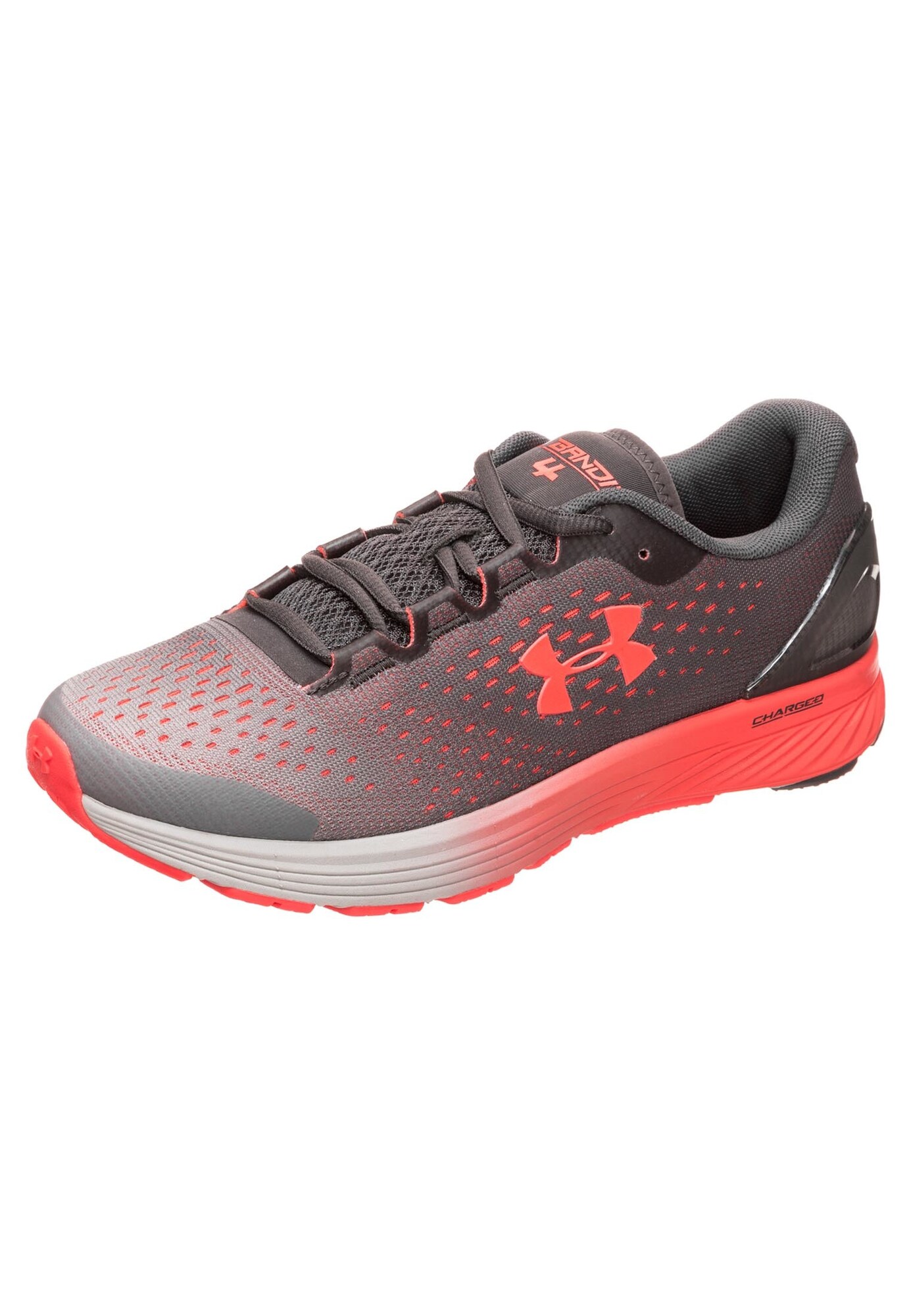 Under Armour Dames Loopschoen Charged Bandit 4 Donkergrijs Oranjerood under armour kopen in de aanbieding