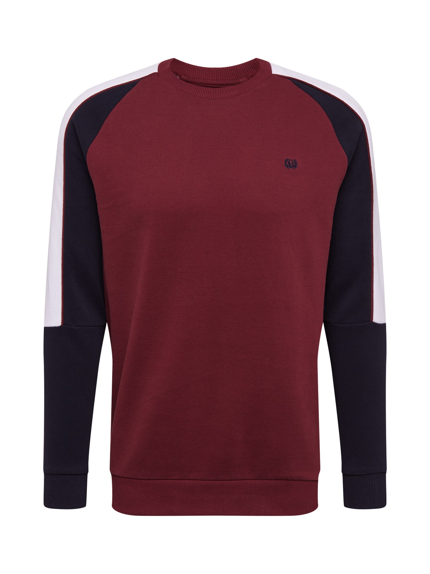 BURTON MENSWEAR LONDON Megztinis be užsegimo  burgundiško vyno spalva / tamsiai mėlyna / balta