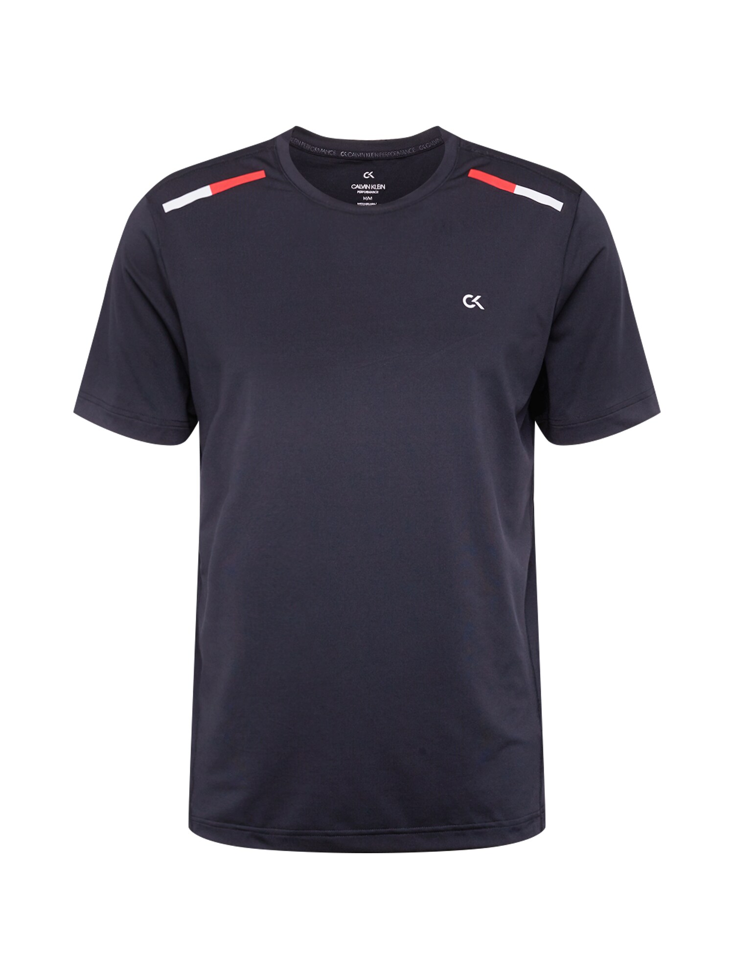 Calvin Klein Performance Sportiniai marškinėliai  juoda / oranžinė-raudona / šviesiai pilka