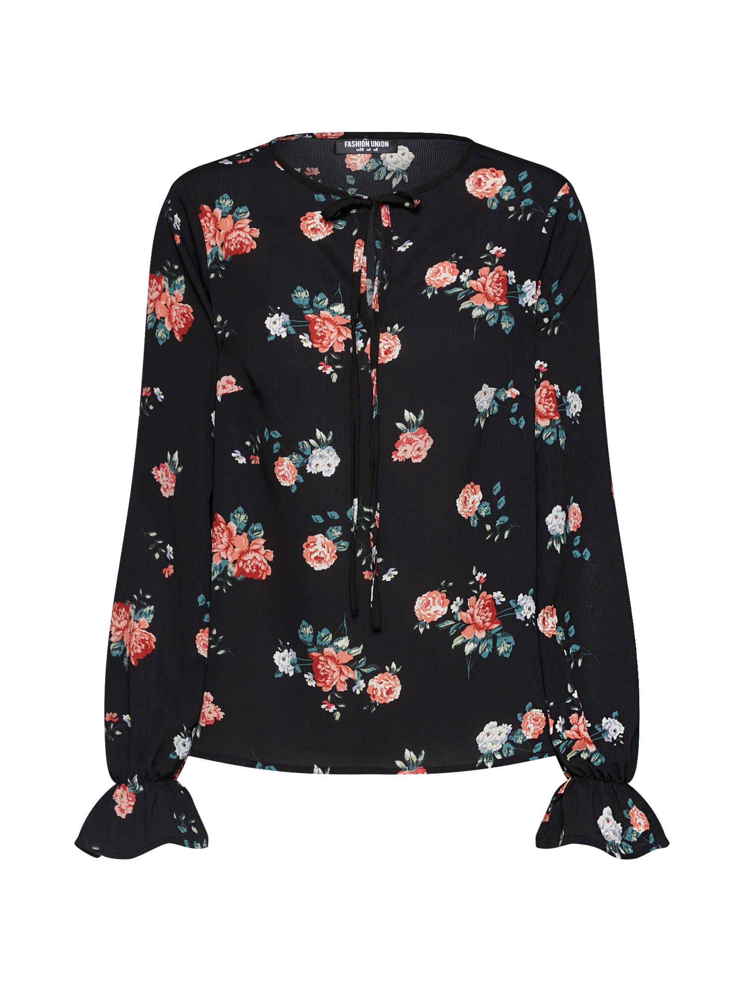 Fashion Union Dames Blouse Anakin Zwart fashion union kopen in de aanbieding