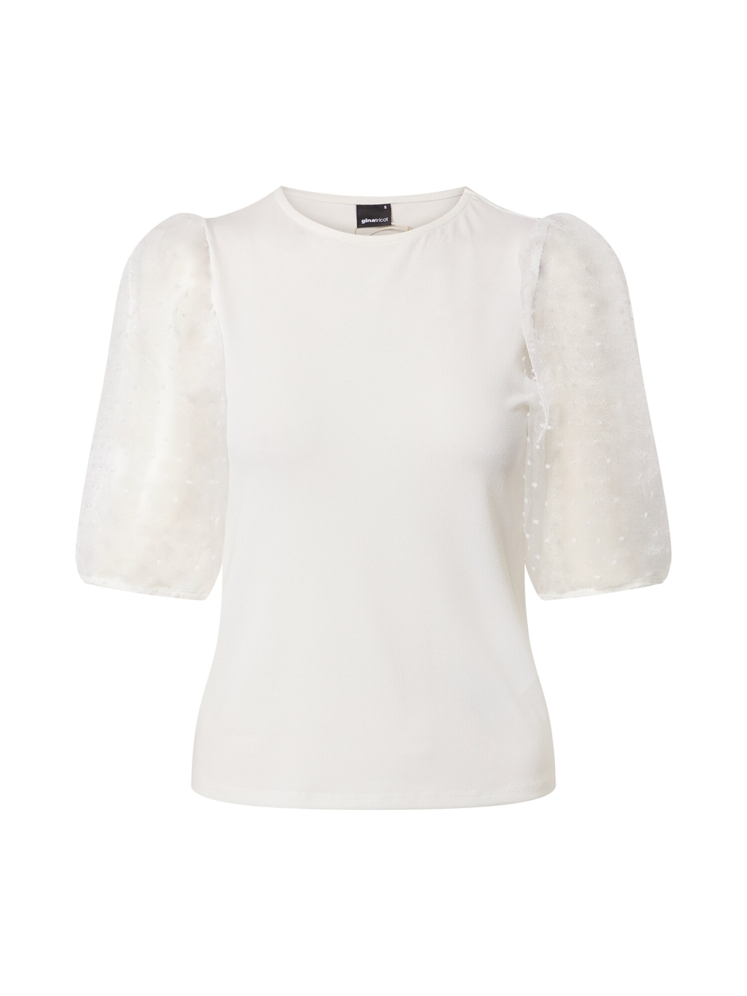 Gina Tricot Marškinėliai 'Pia Organza'  balta