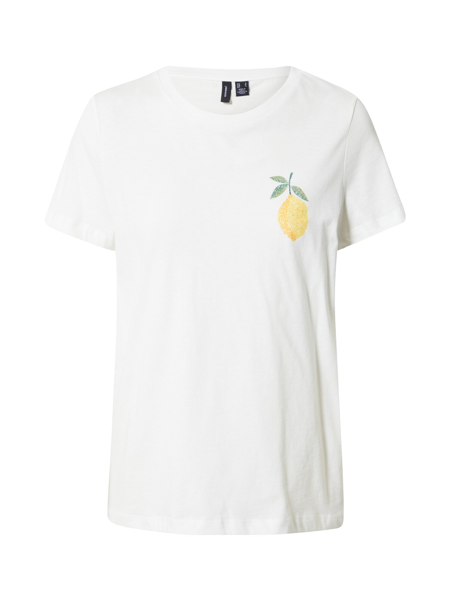 VERO MODA Marškinėliai 'Bird Francis'  balta / geltona