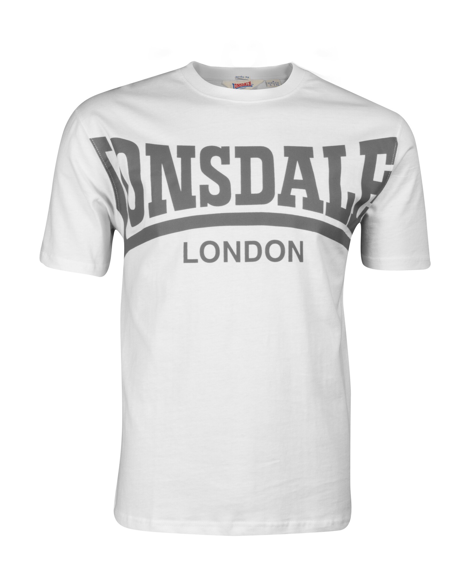 LONSDALE Póló 'York'  szürke / fehér akciós termékkép 1