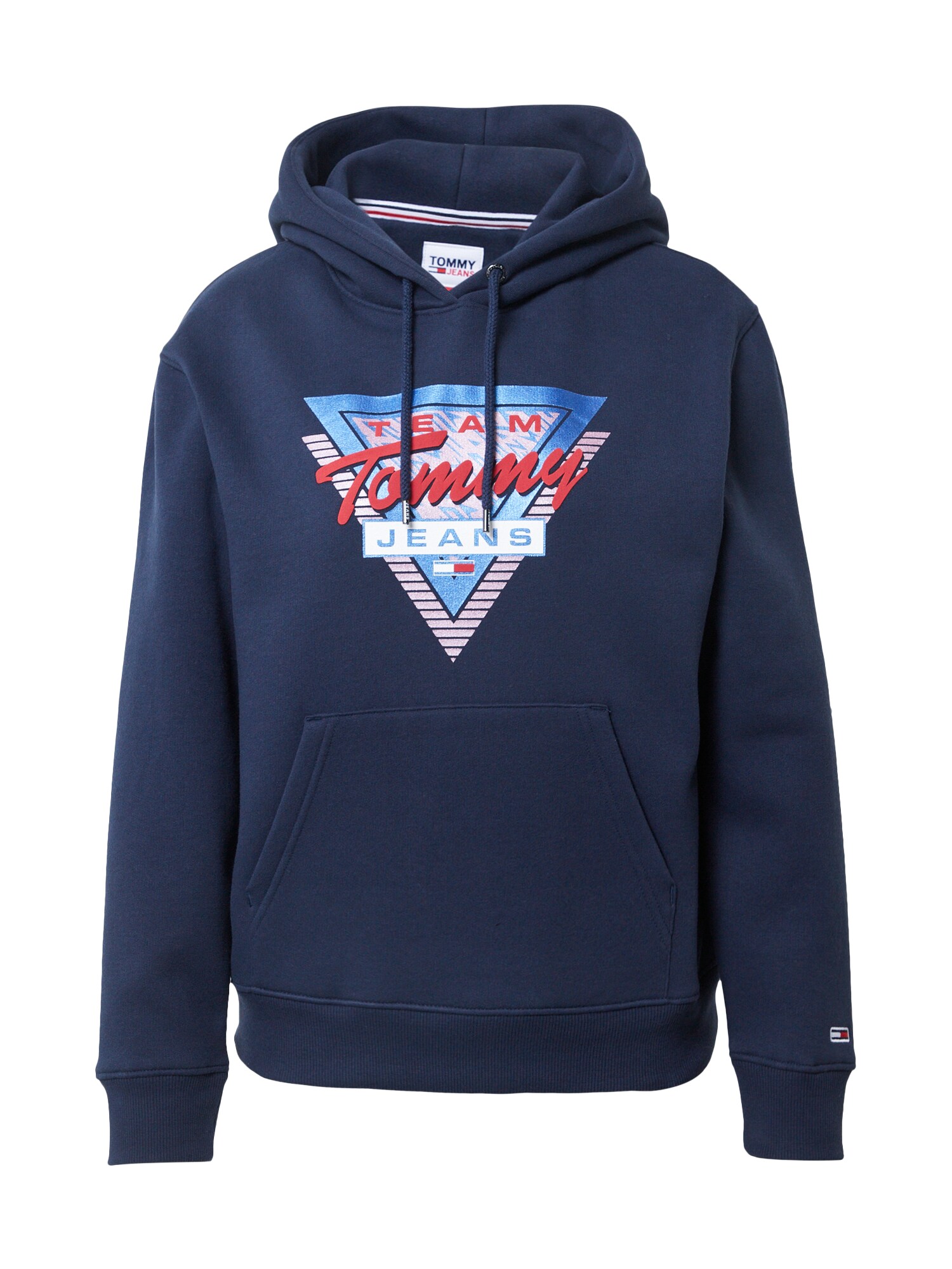 Tommy Jeans Megztinis be užsegimo  tamsiai mėlyna / raudona