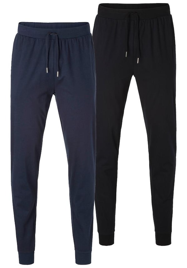 LE JOGGER, Pyžamo dlouhé, modrá & černá, obrázek 3 z 11