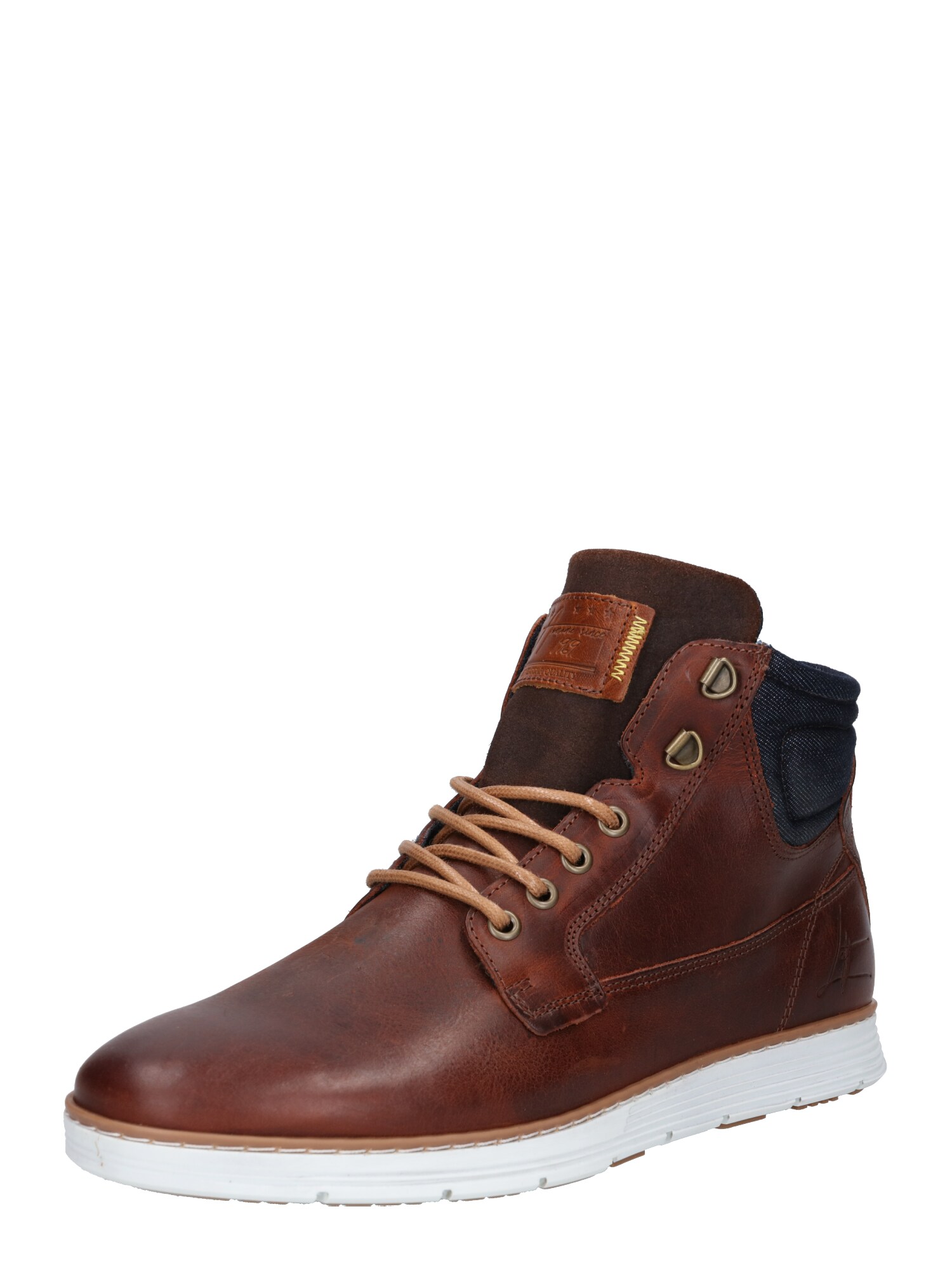 Bullboxer Heren Sneakers Hoog Cognac bullboxer kopen in de aanbieding