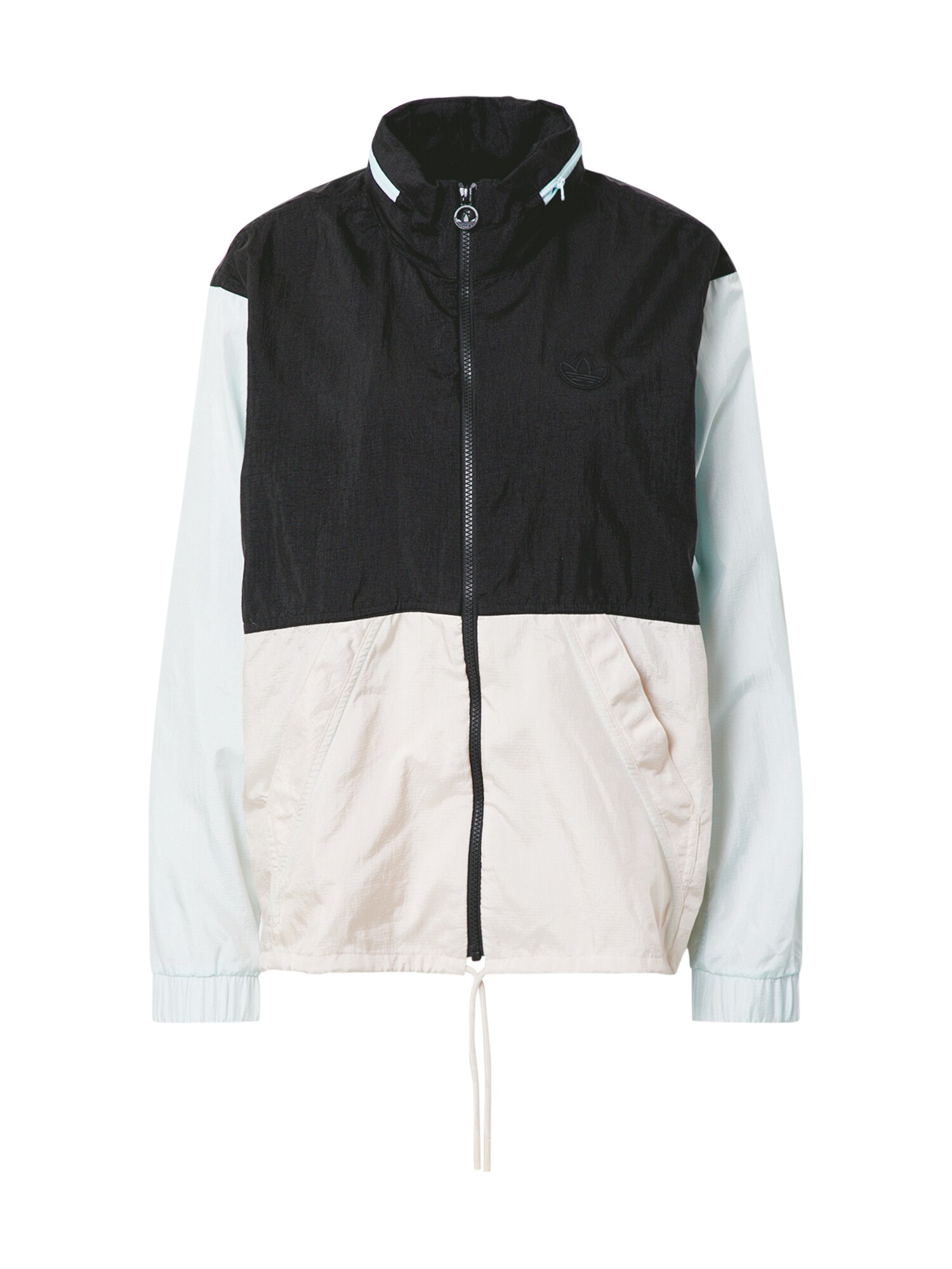 ADIDAS ORIGINALS Demisezoninė striukė  juoda / kremo / mėlyna