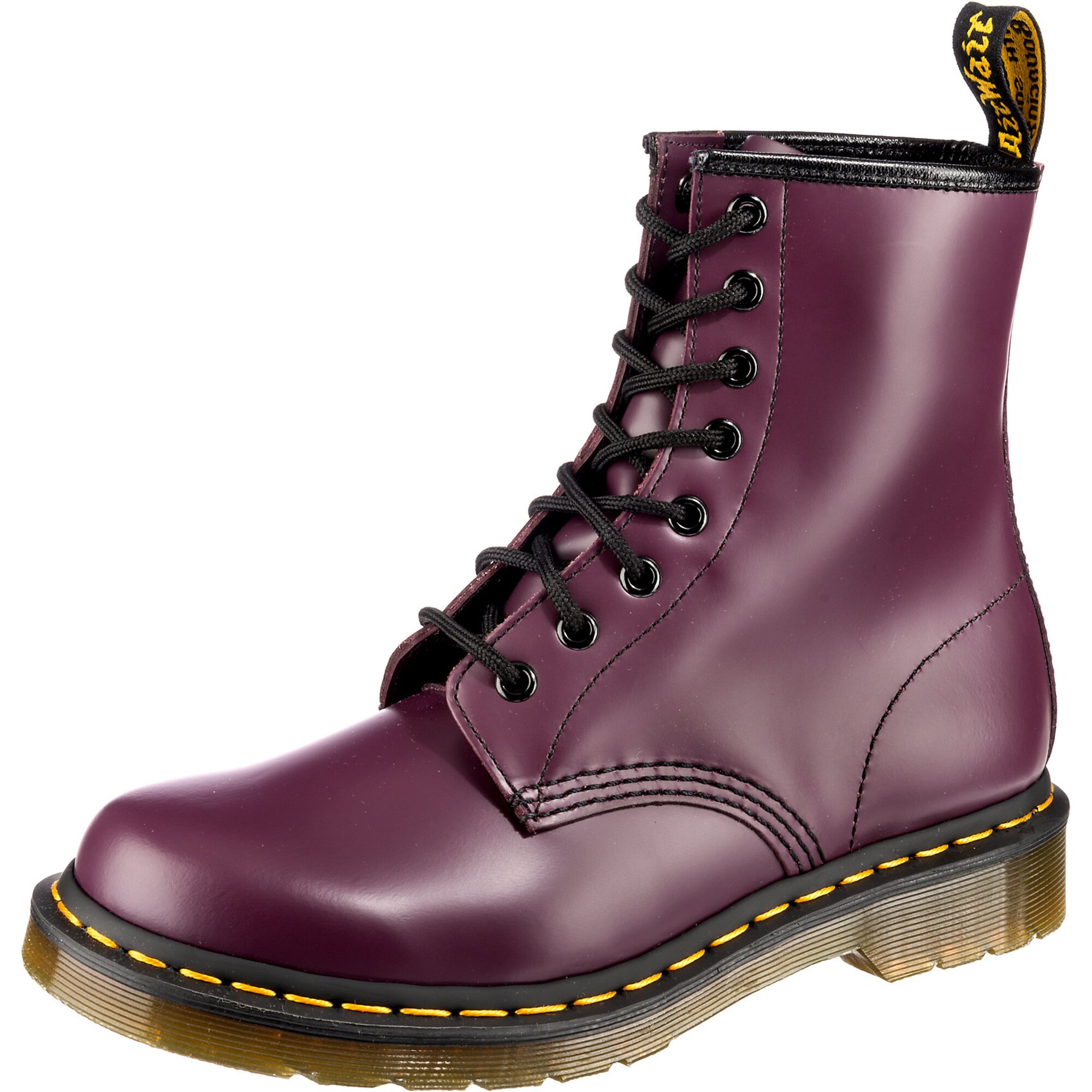 Dr. Martens Suvarstomieji kulkšnis dengiantys batai  juoda / uogų spalva / auksas
