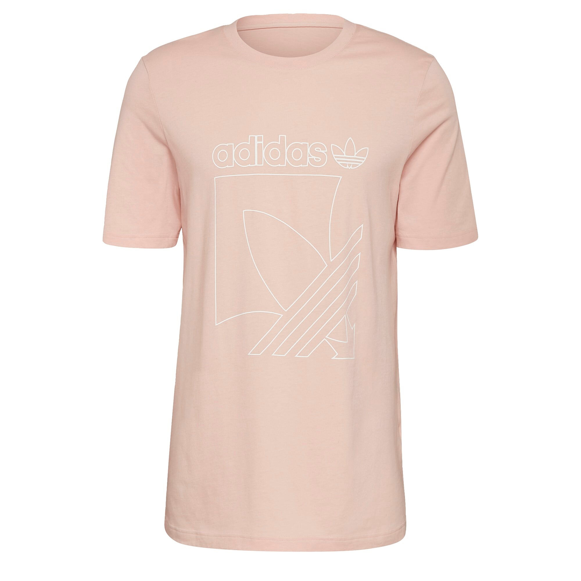 ADIDAS ORIGINALS Marškinėliai  šviesiai rožinė / balta