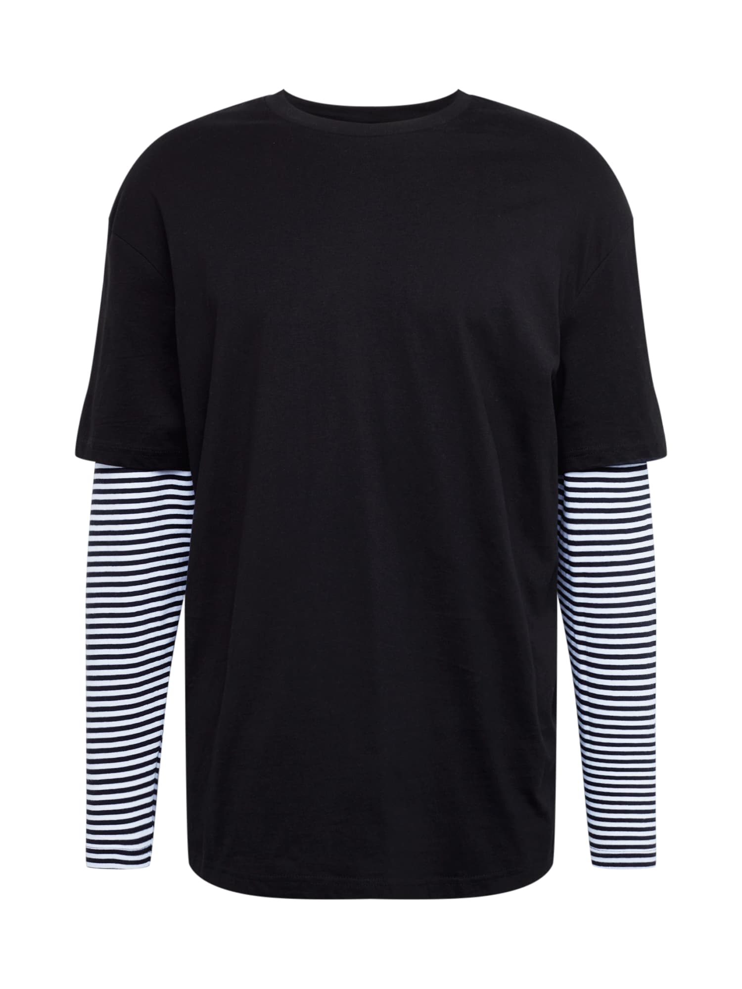 Urban Classics Tricou  negru / alb