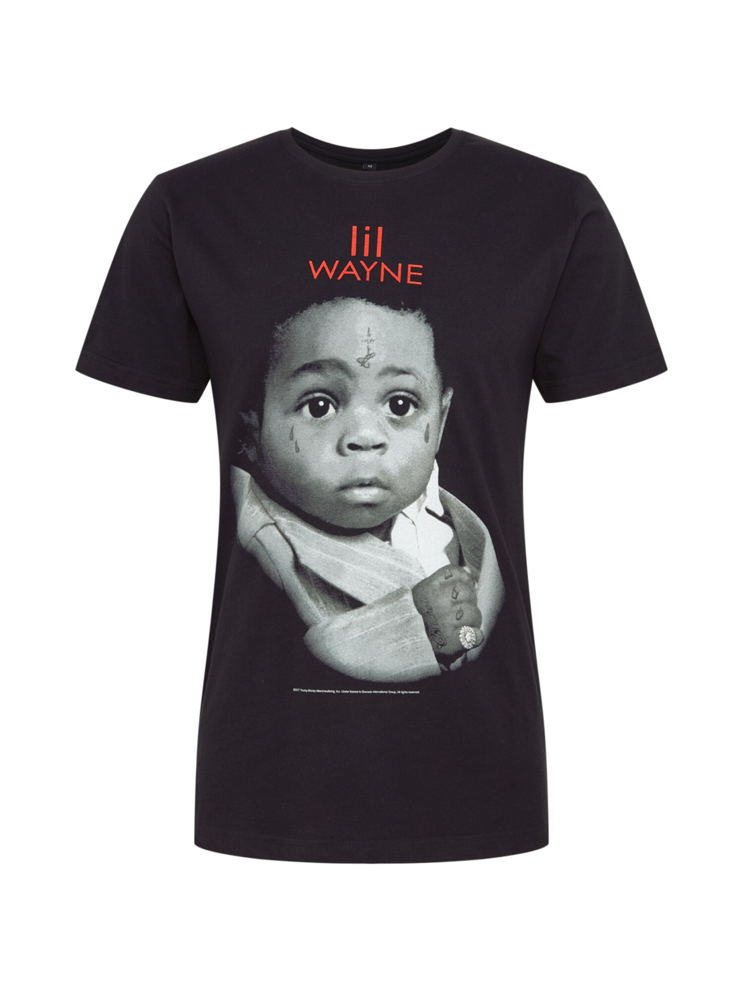 Mister Tee Marškinėliai 'Lil Wayne Child'  juoda / pilka / raudona