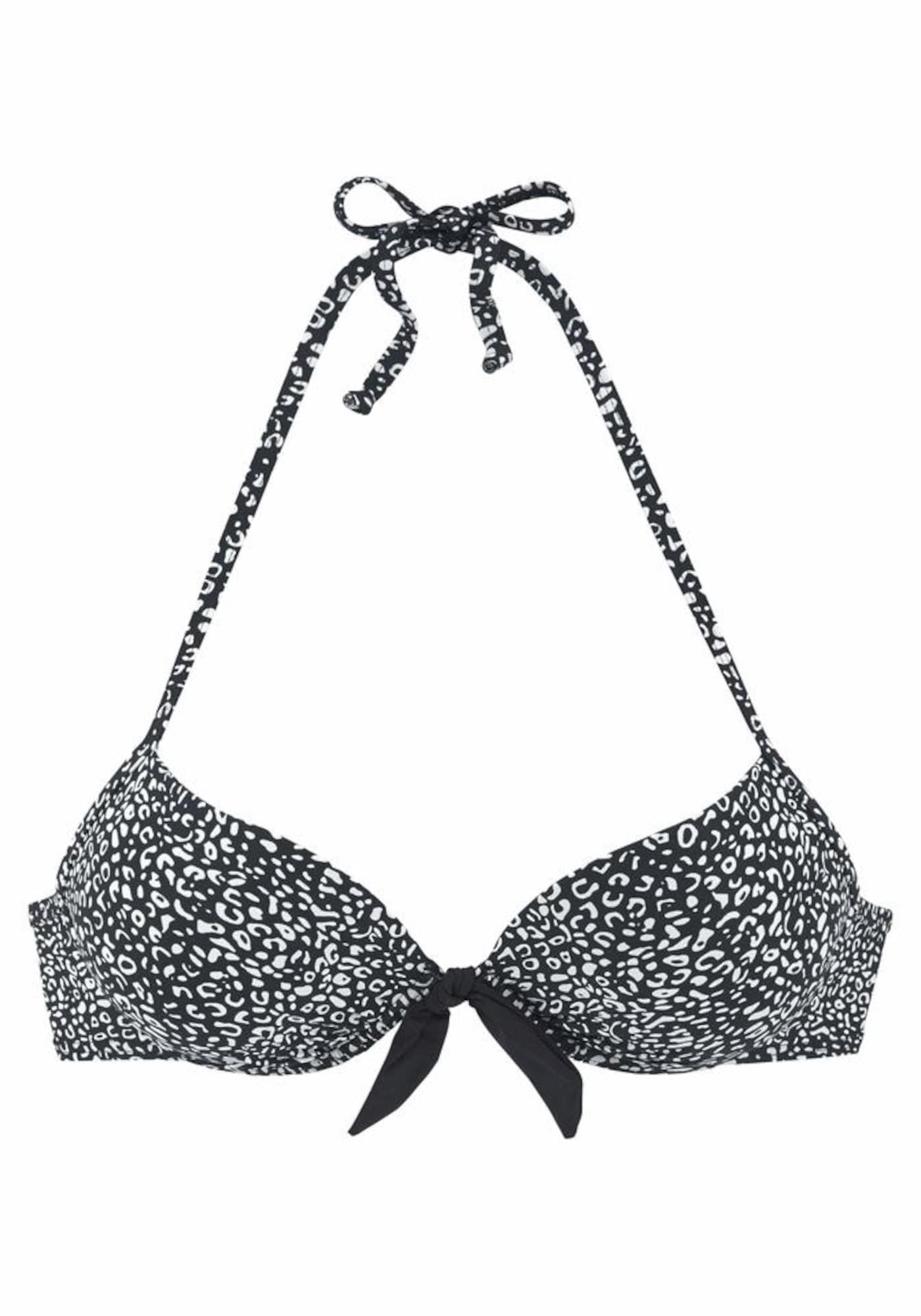 LASCANA Bikinový top 'Leo'  čierna