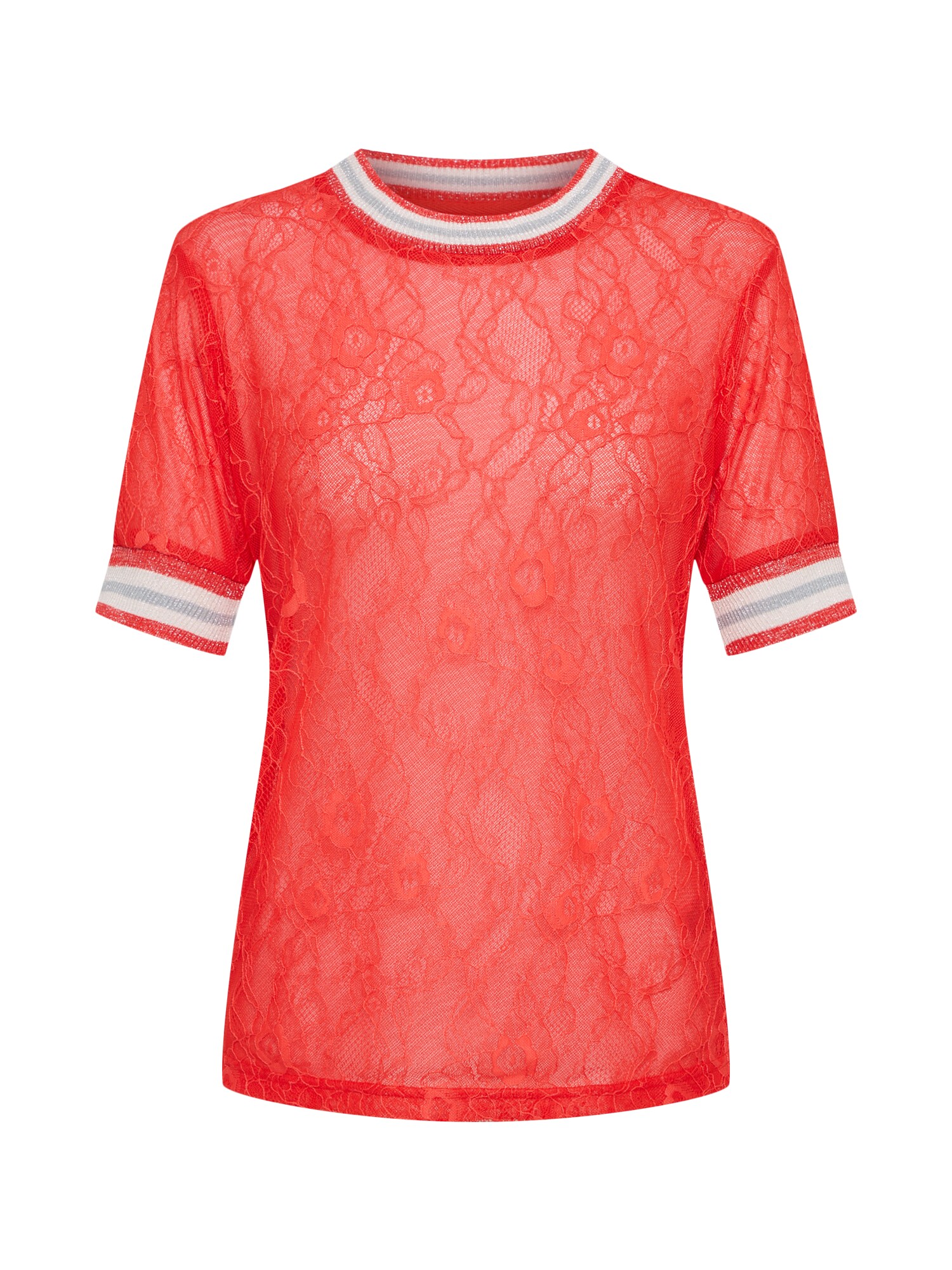 Review Dames Shirt Sporty Lace Tee Rood review kopen in de aanbieding