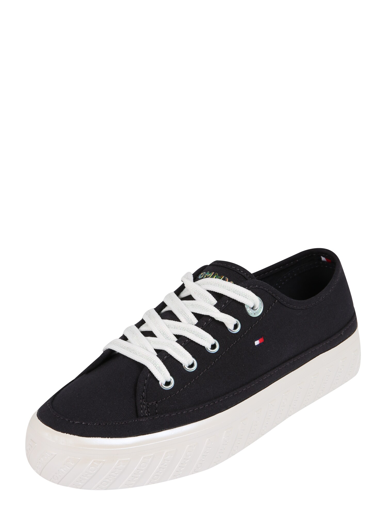 Tommy Hilfiger Dames Sneakers Laag Outsole Detail Flatform Sneaker Donkerblauw Wit tommy hilfiger kopen in de aanbieding