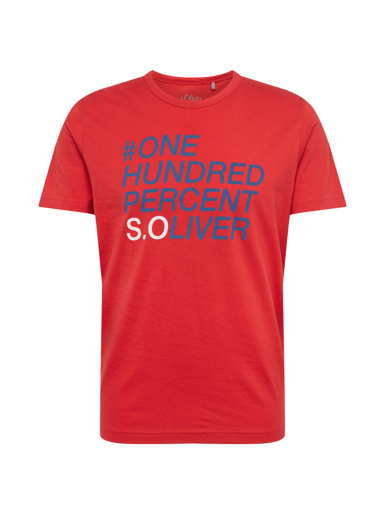 Soliver Red Label Heren Shirt Blauw Rood soliver red label kopen in de aanbieding