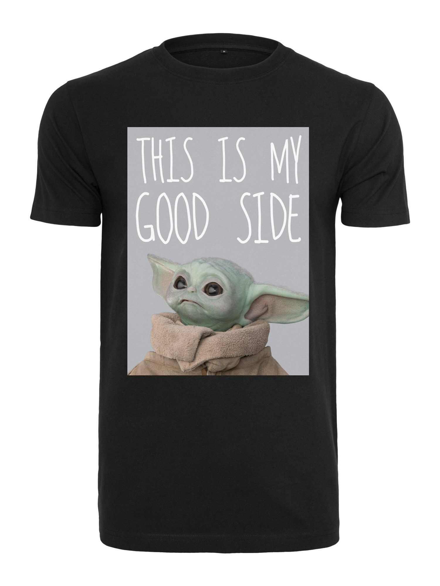 Mister Tee Tričko 'Baby Yoda Good Side'  zmiešané farby / čierna