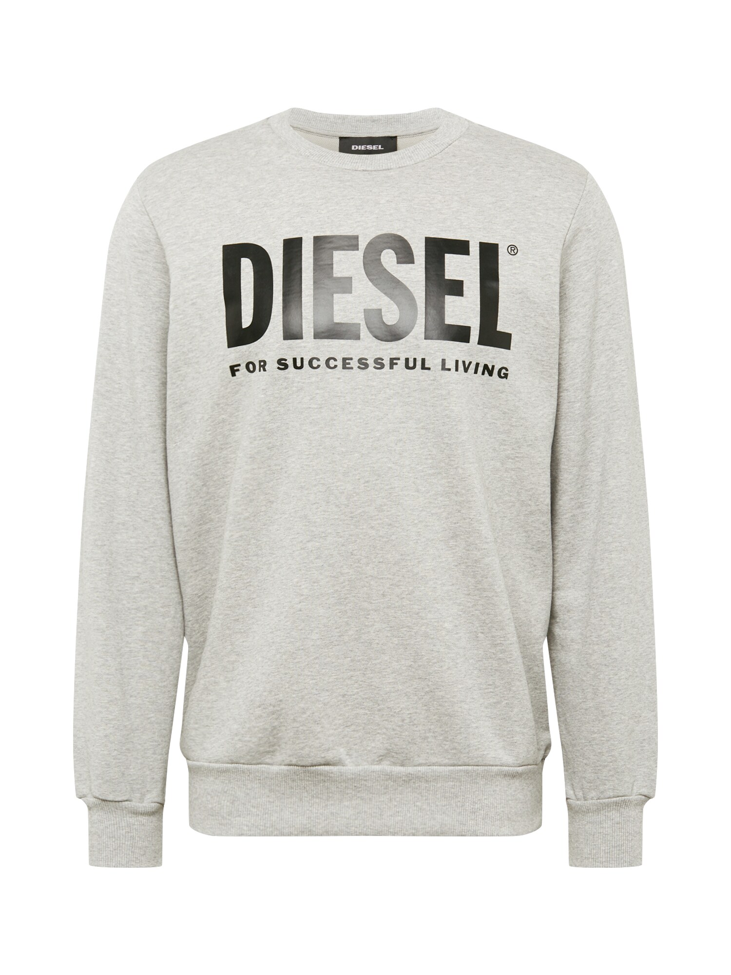 DIESEL Megztinis be užsegimo  juoda / margai pilka