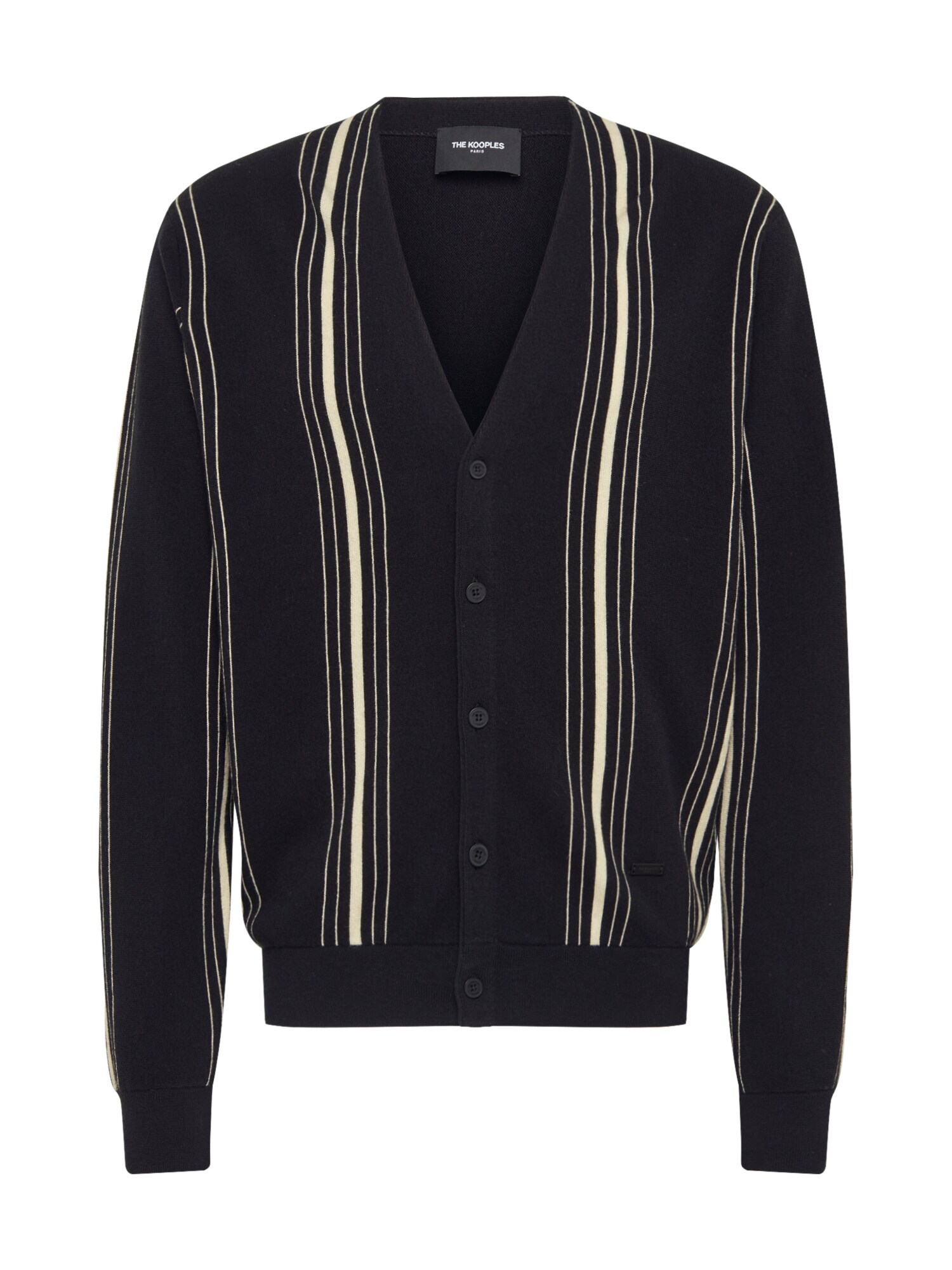 The Kooples Kardiganas  nebalintos drobės spalva / juoda