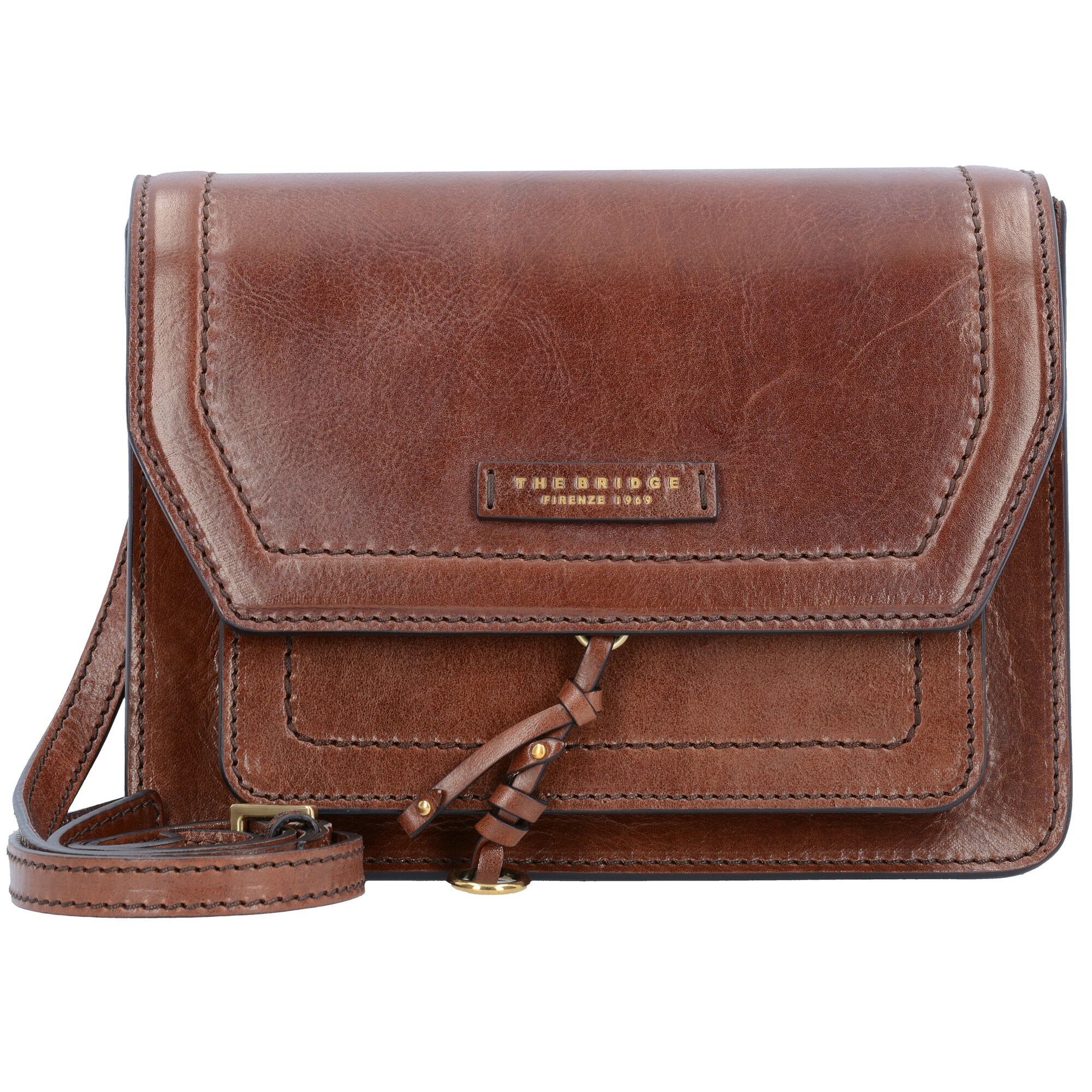 The Bridge Dames Schoudertas Elba Pueblo Goud the bridge kopen in de aanbieding