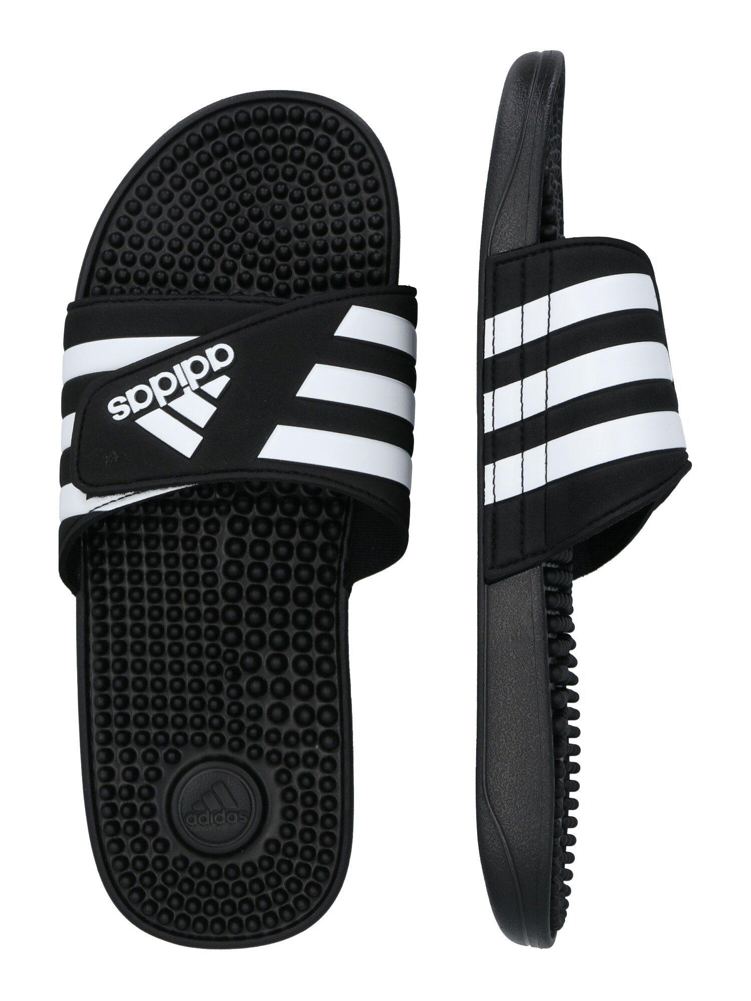 ADIDAS SPORTSWEAR Strandcipő 'Adissage'  fekete / fehér termék 2. képe