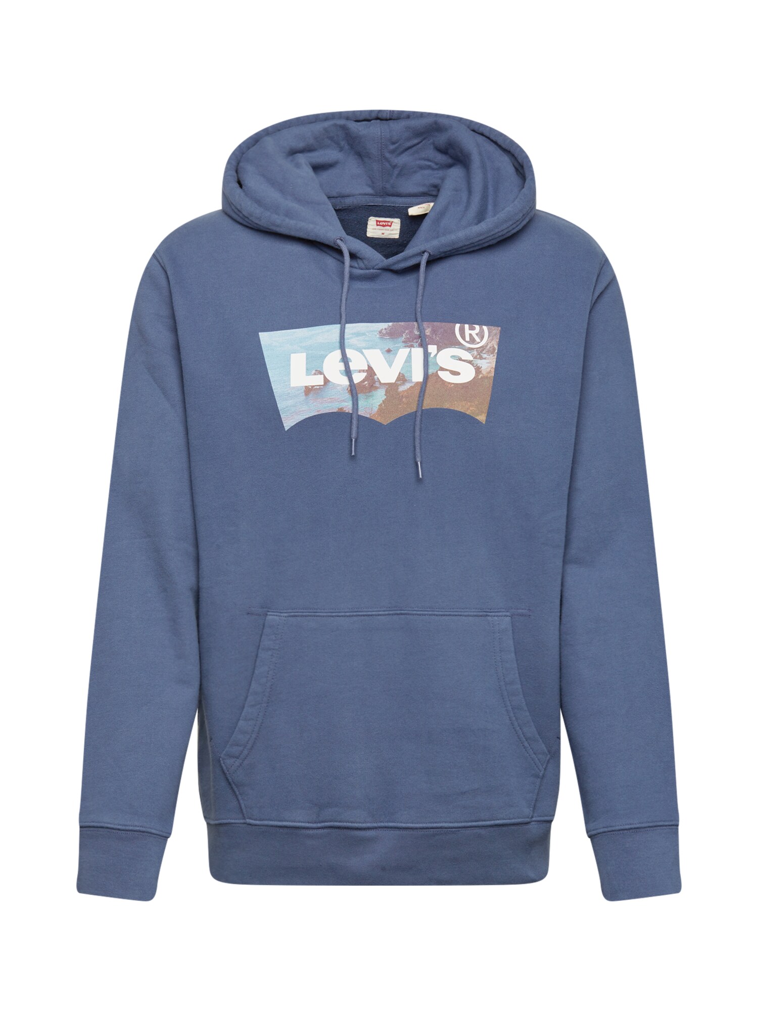LEVI'S Megztinis be užsegimo  indigo spalva / šviesiai mėlyna / balta / šokolado spalva