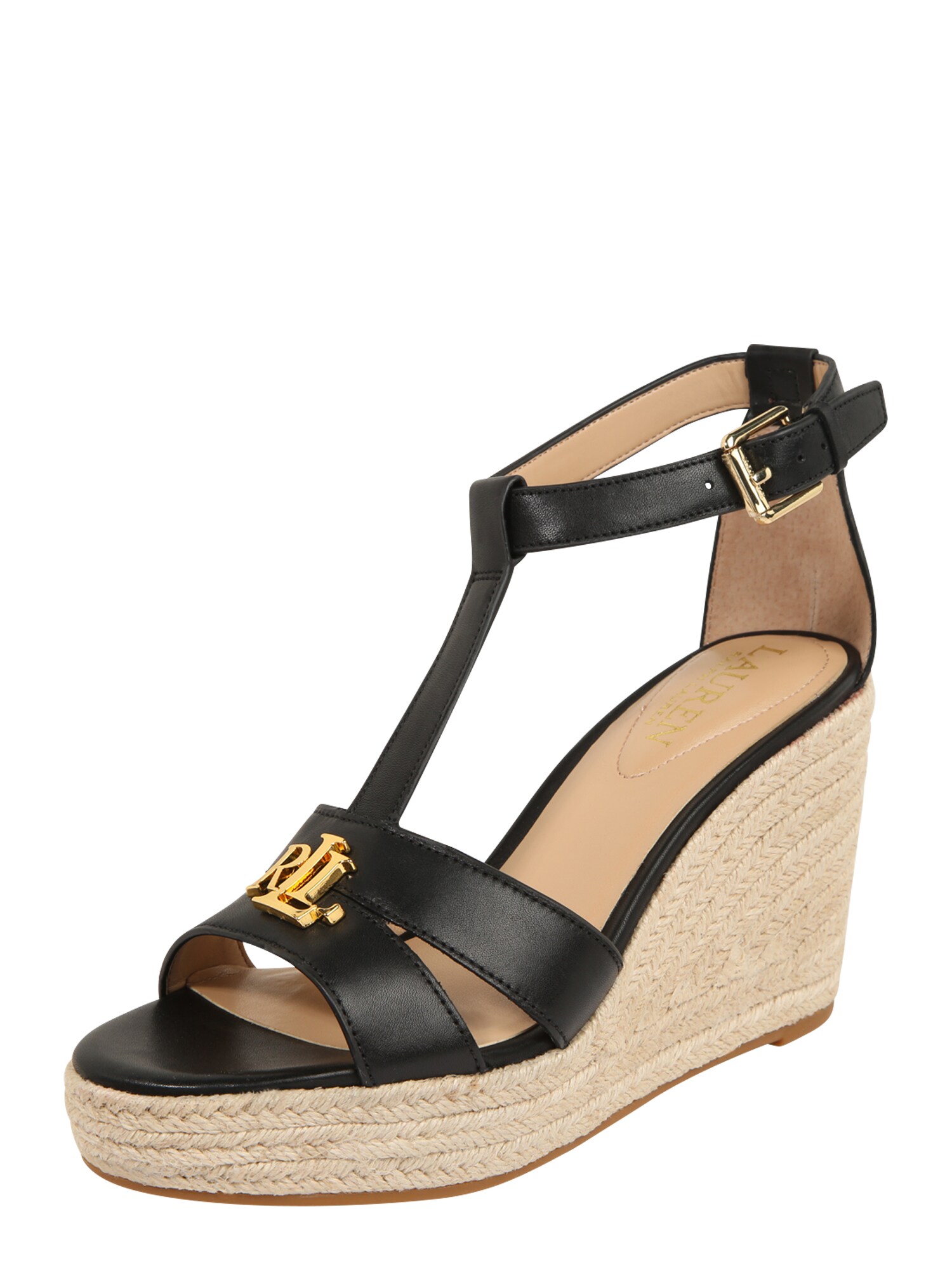 Lauren Ralph Lauren Sandalai 'HALE'  juoda / smėlio