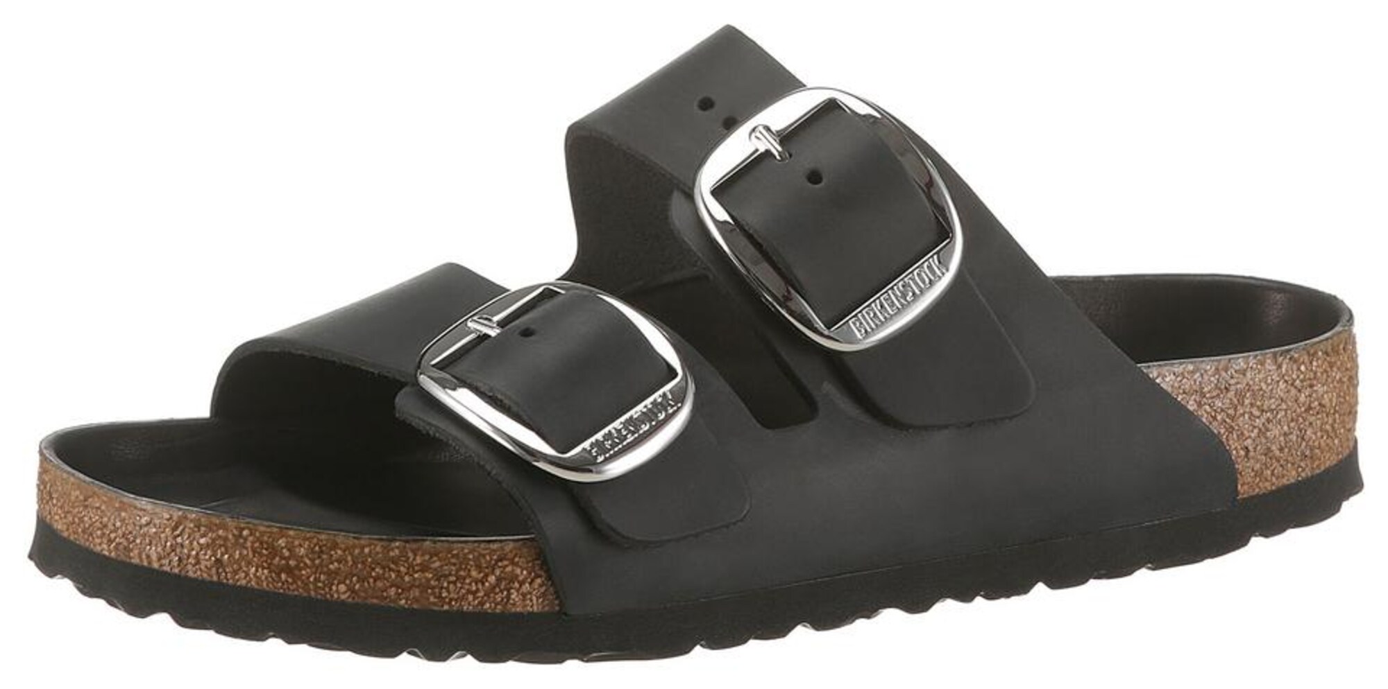 BIRKENSTOCK Sandalias 'Arizona Big Buckle'  negro / plata