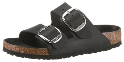 BIRKENSTOCK Sandalias 'Arizona Big Buckle'  negro / plata