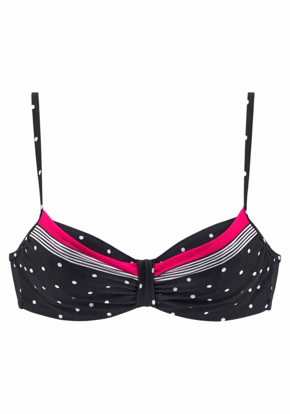 Bikiniöverdel 'Monroe' neonrosa / svart
