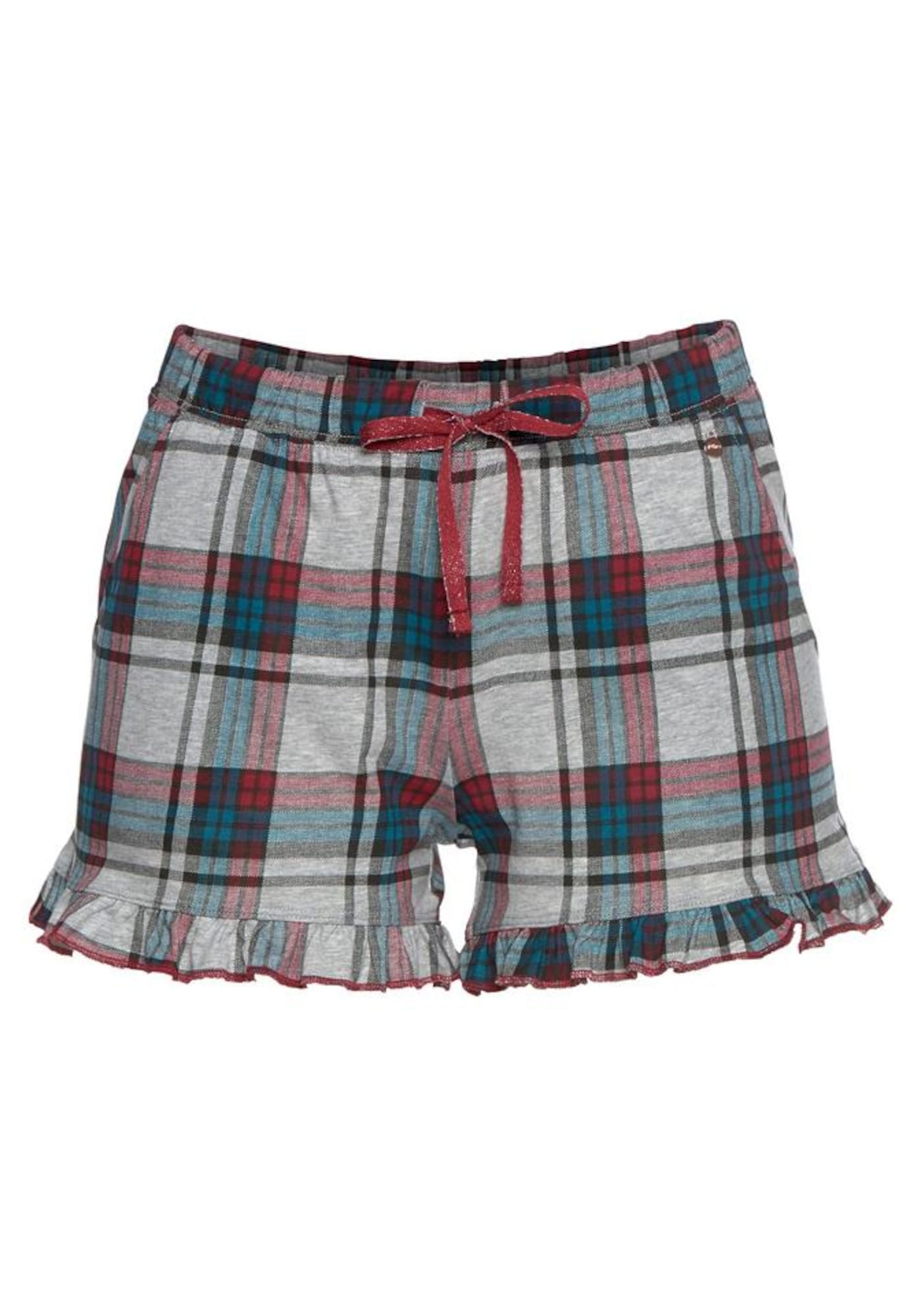 s.Oliver Pantaloni de pijama  albastru / gri / roșu