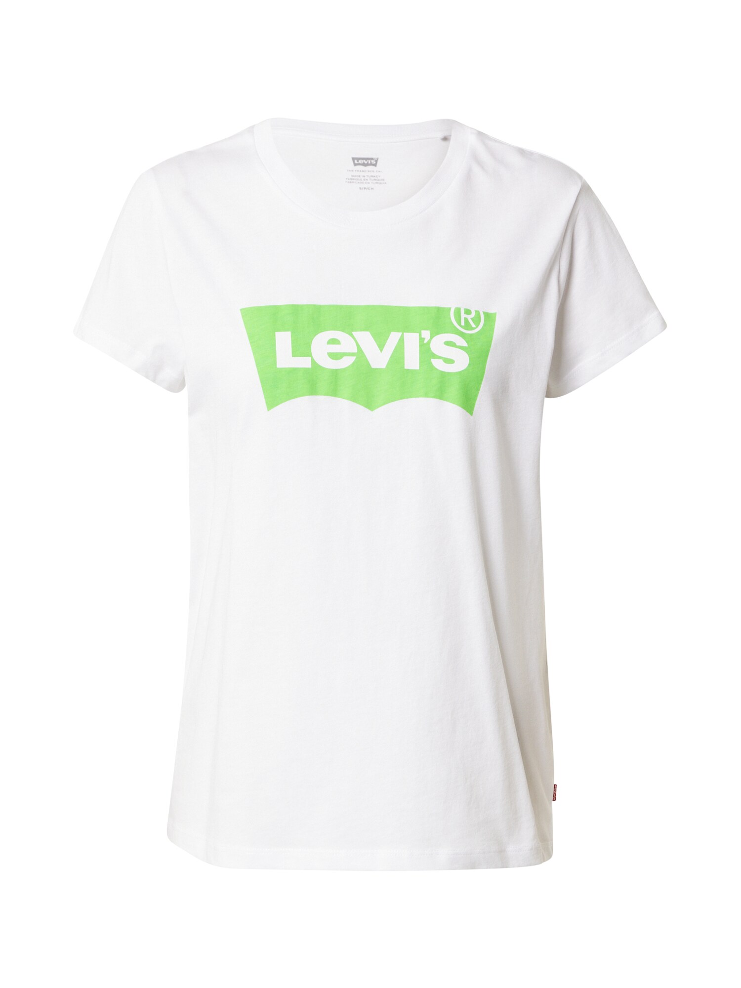 LEVI'S Marškinėliai 'The Perfect'  balta / neoninė žalia