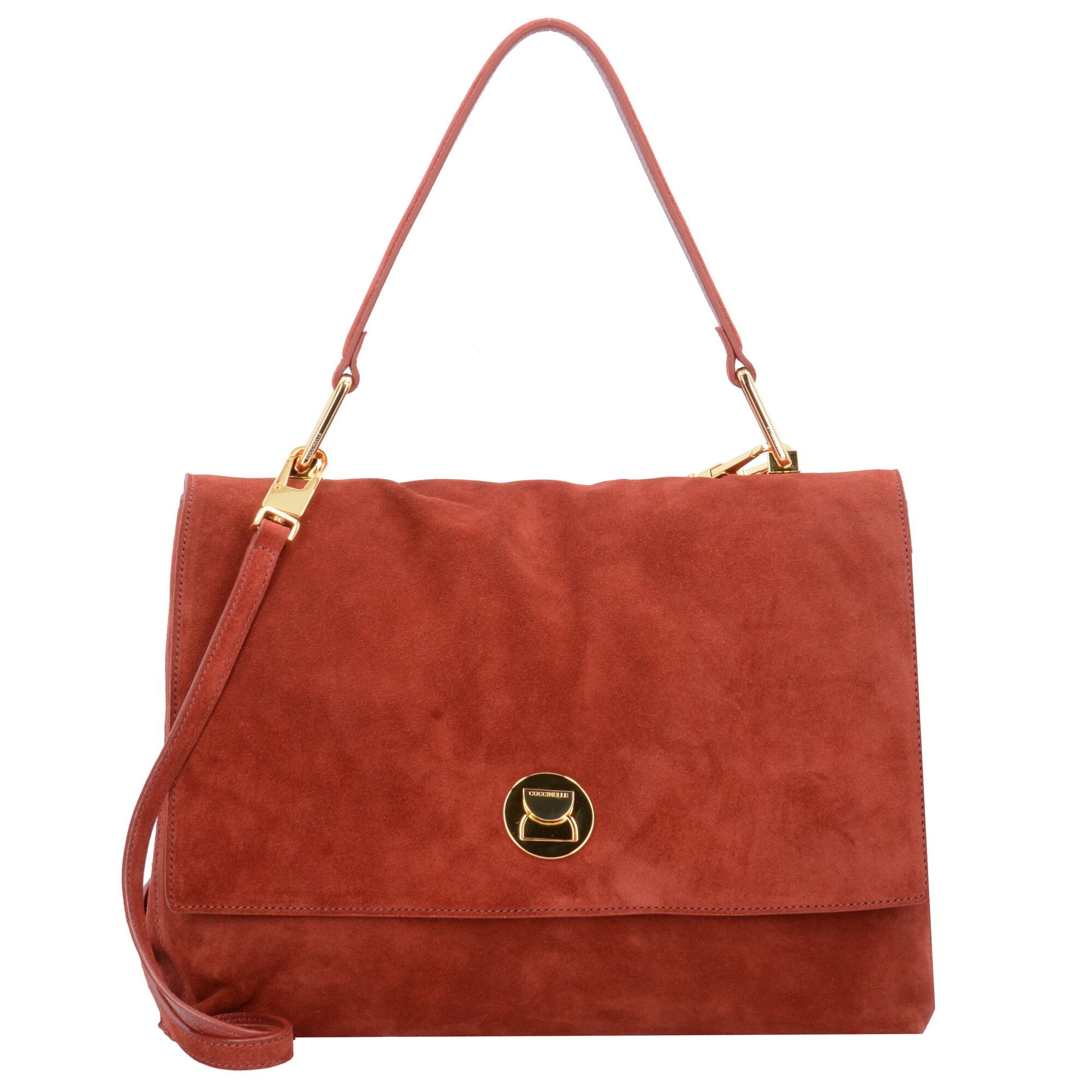 Coccinelle Dames Schoudertas Liya Roestbruin coccinelle kopen in de aanbieding