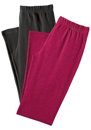 VIVANCE, Leggings, lila & fekete